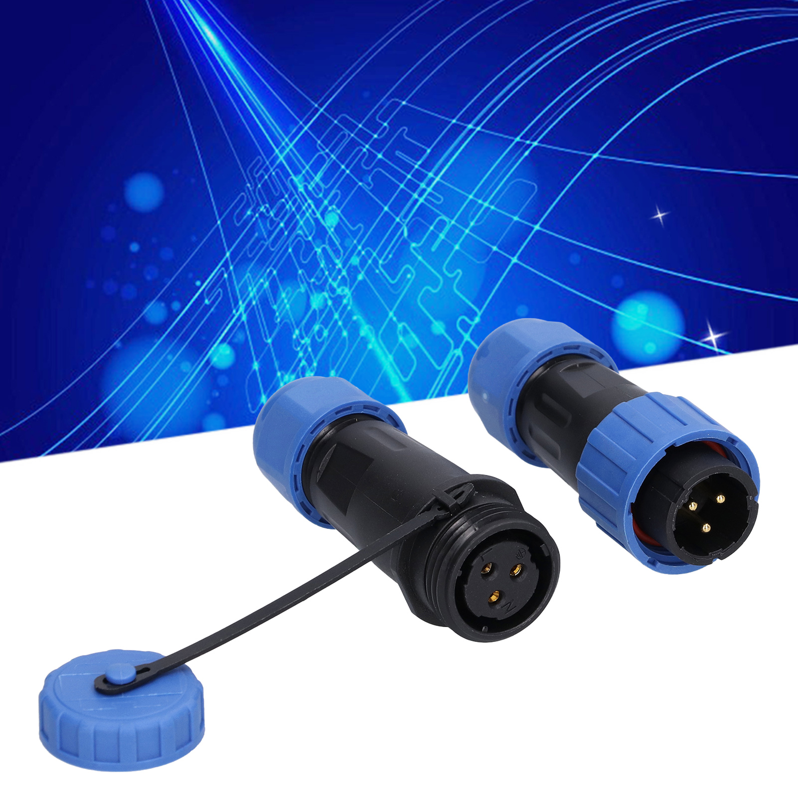 Ip68 Wasserdichte Luftfahrtsteckverbinder, Lp16 3-poliger Lötfreier Stecker Und Buchse, Mehrpunktige Lötfreie Stecker- Und Buchsenanschlüsse, 250 V, 10 A