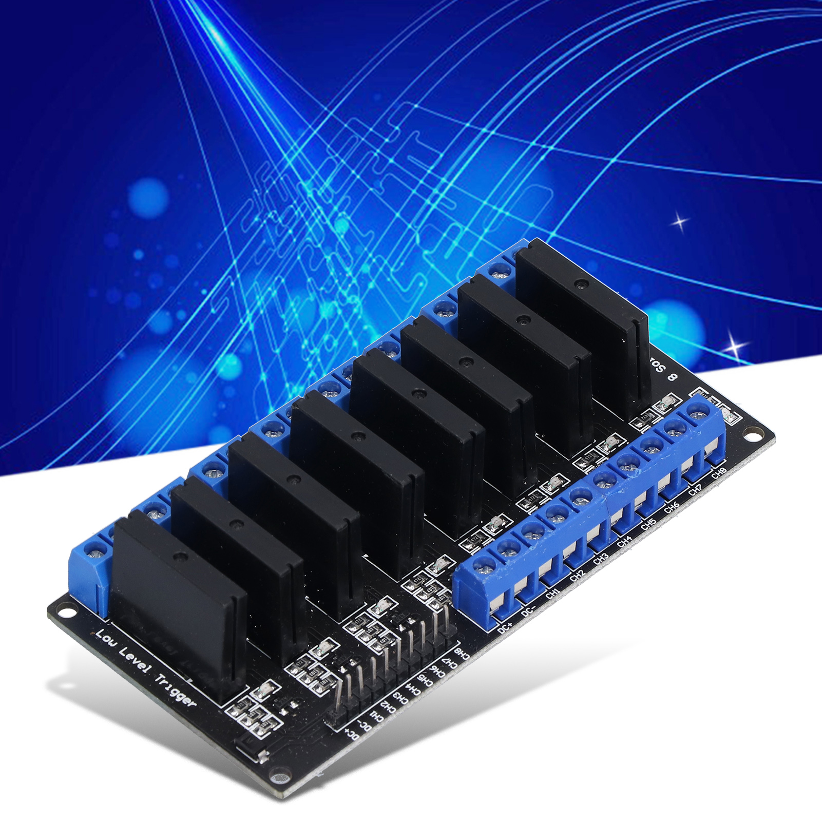 Hy-m281 8-kanal-halbleiterrelaismodul, 5v Ac-niederpegel-getriggerte Dc-steuerung Mit Sicherungslast, 240v 2a.