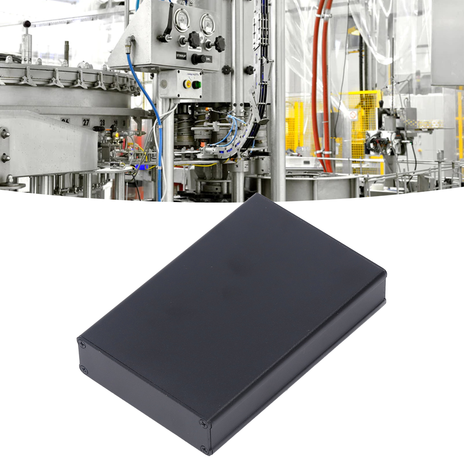 22 X 74 X 110 Mm Sandgestrahltes Schwarzes Aluminiumlegierungsgehäuse Für Leiterplatten.