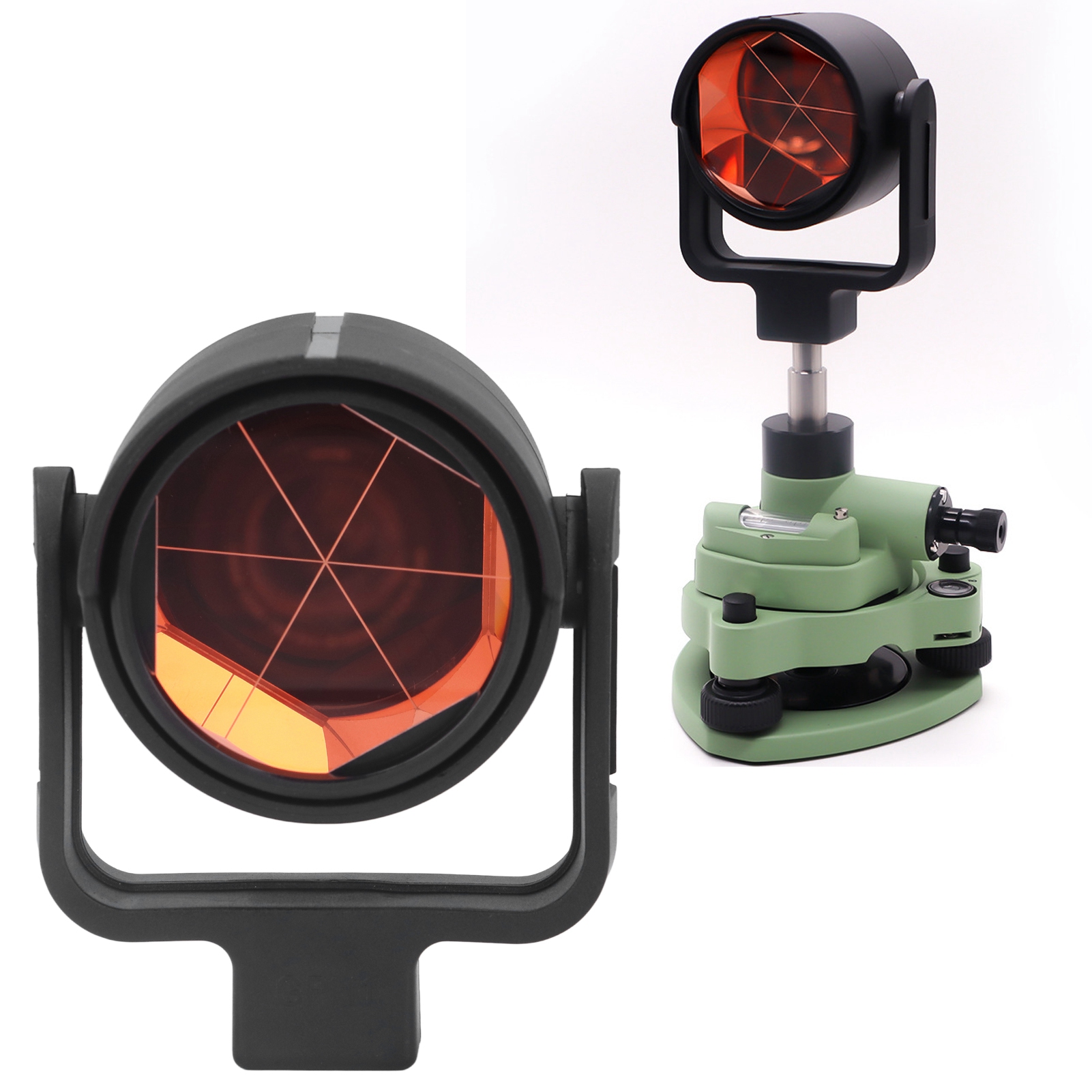 Kupferprismatische Linse Für Leica Gpr1/gph1 Vermessungs- Und Kartierungssignalreflektor Neues Kupferbeschichtetes Gpr1-prisma + Leica Gph1 Totalstationshalterung.