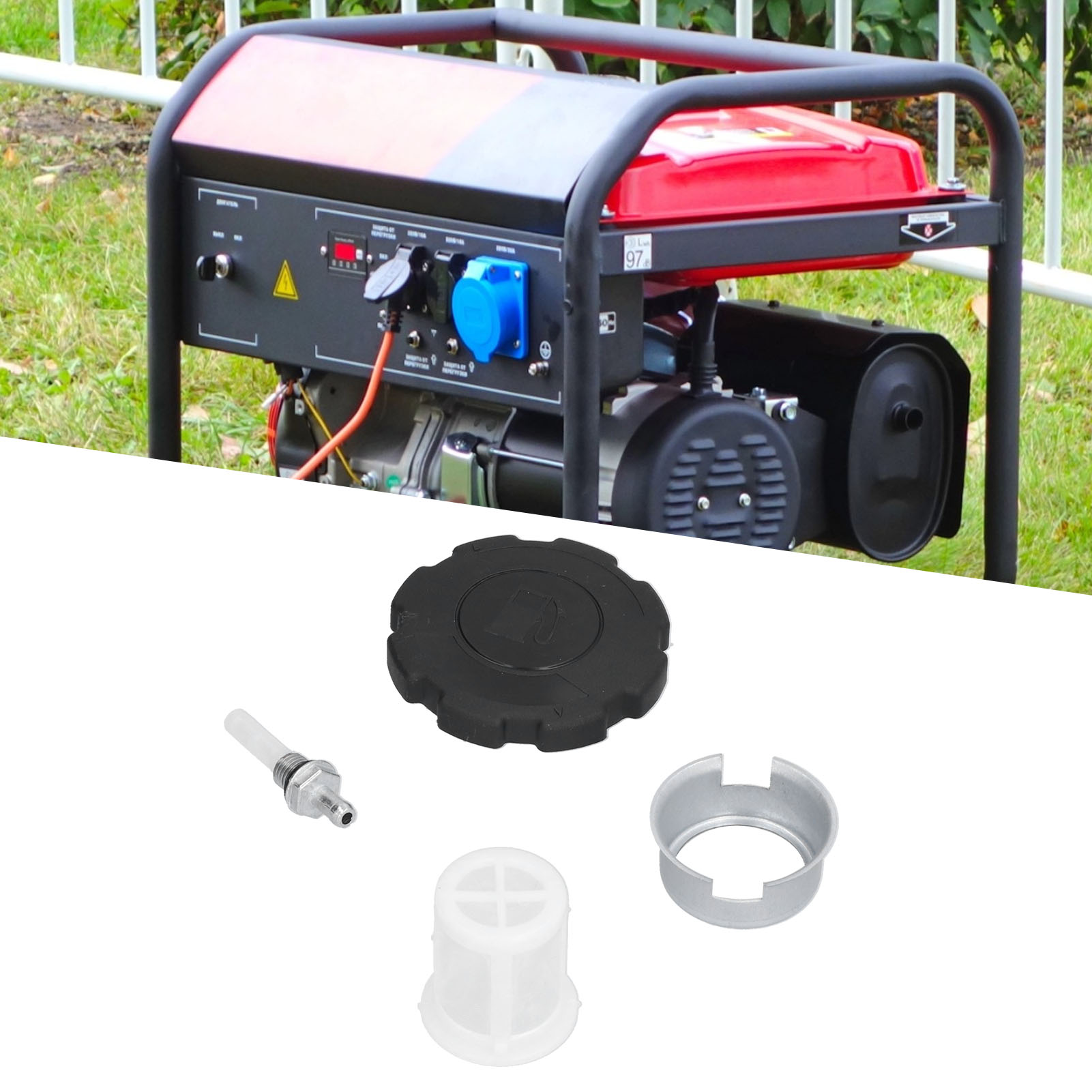 Kunststoff-tankdeckel-set 168 + Filter + Sicherungsring + Kraftstoffauslass Aus Eisen
