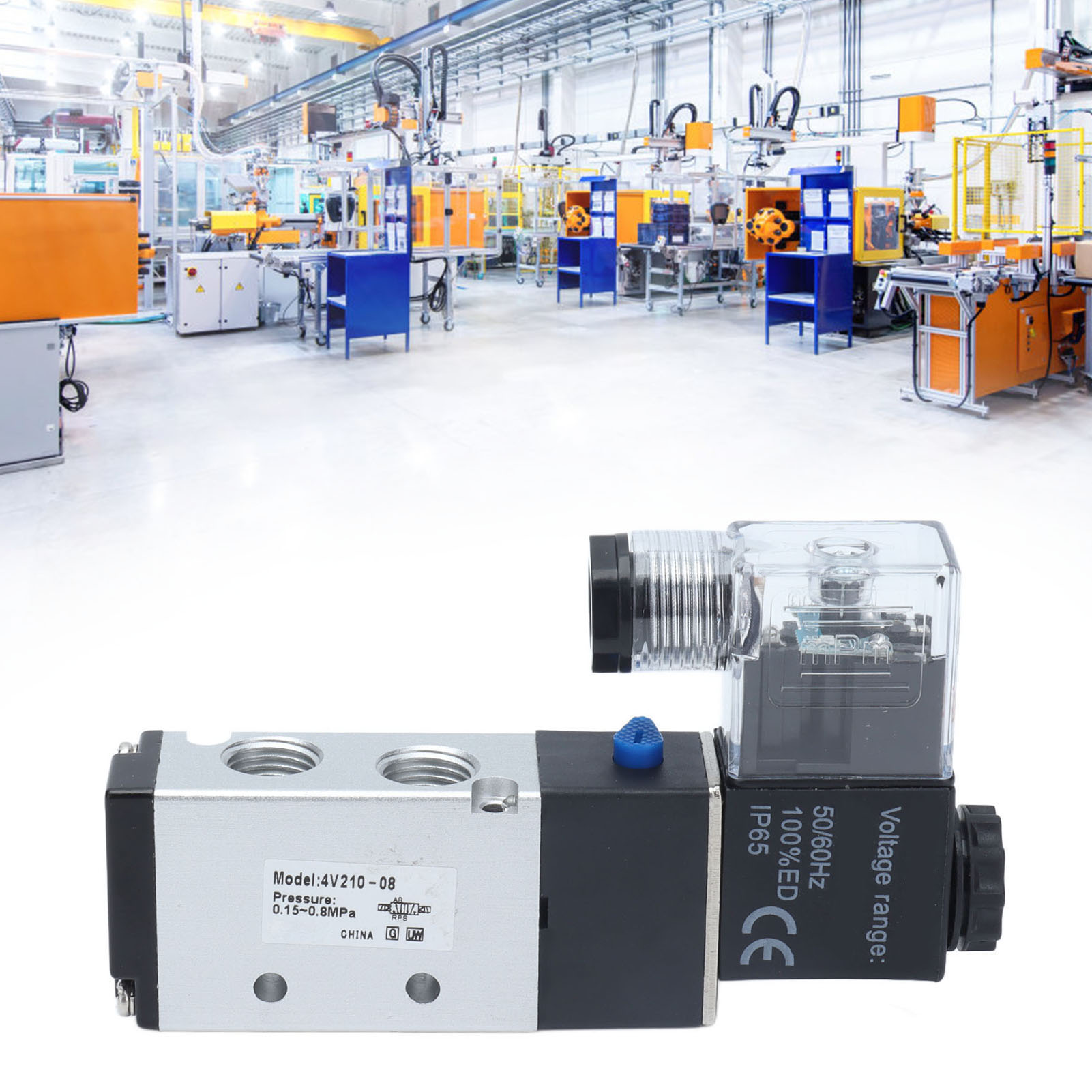 Standardmäßiges Pneumatisches/elektrisches Magnetventil 4v210-08, 5-wege, 2-positionen, 220 V Wechselstrom