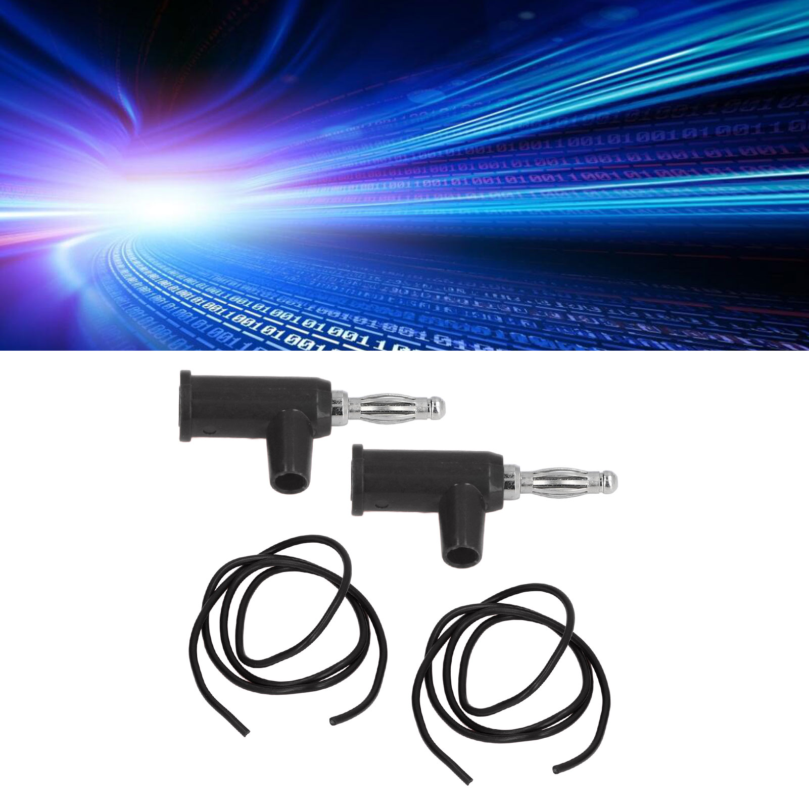J.70008 4mm Bananenstecker Mit Pistolengriff, Messleitung, Verbinder, Klemme, 1 Mm², Verkauft In 10er-packungen (schwarz)