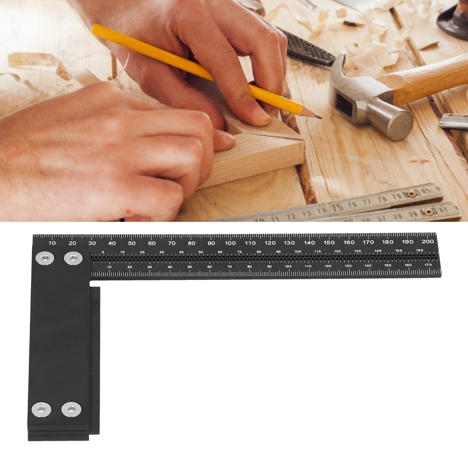 Anreißlineal Für Holzbearbeitung, T-lineal Aus Aluminiumlegierung, Anreißwerkzeug, Rechtwinkliges Lineal