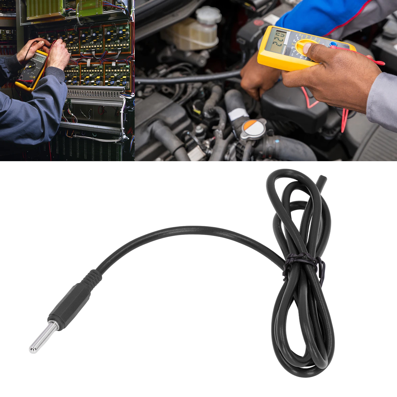 Testkabel Mit 4-mm-bananensteckern (stecker-stecker), Schwarz (j.70004)