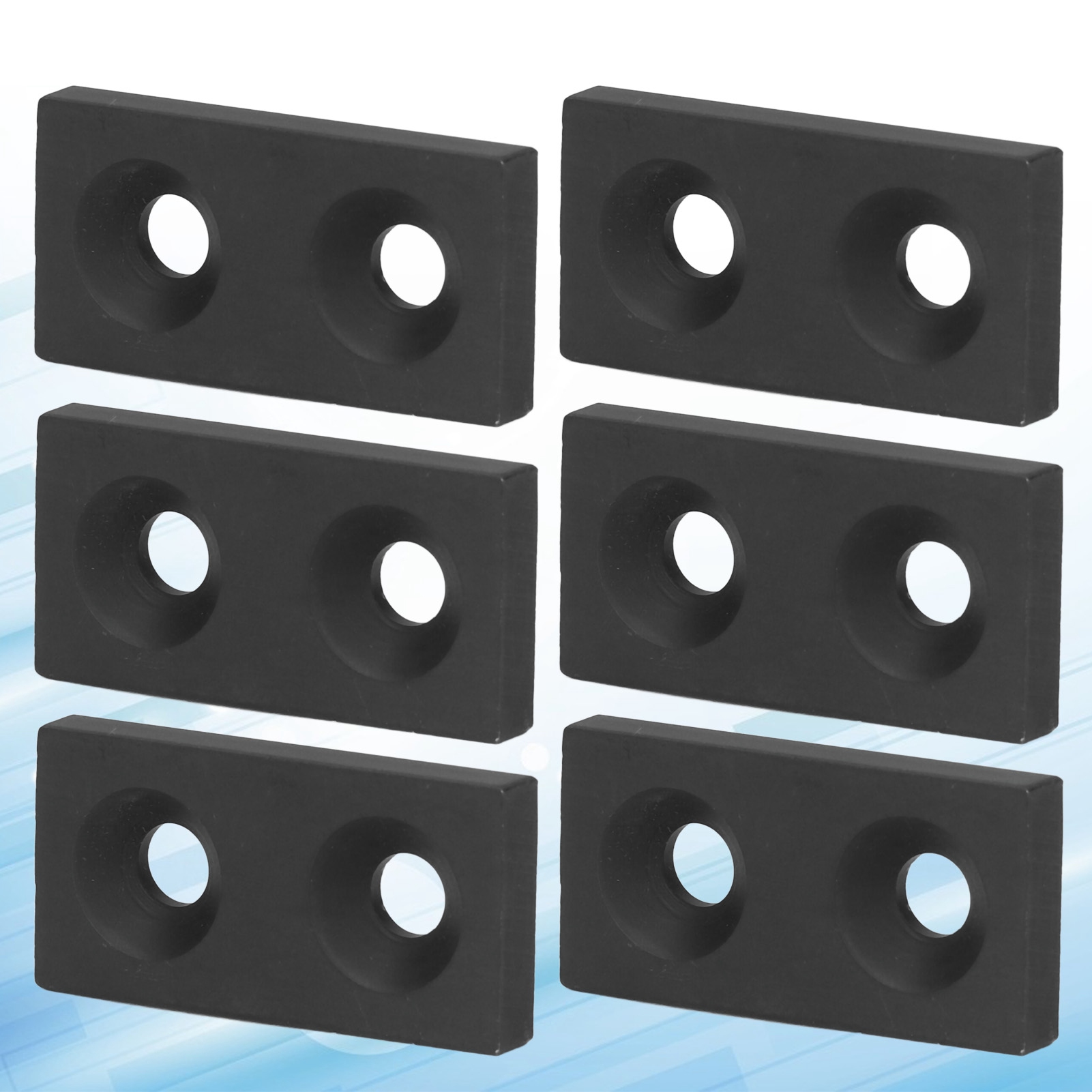 Set Mit 10 Doppelseitigen Fittings Aus Aluminiumlegierung 2040, Metalldichtungen, Stopfen, Endkappen, Schwarz