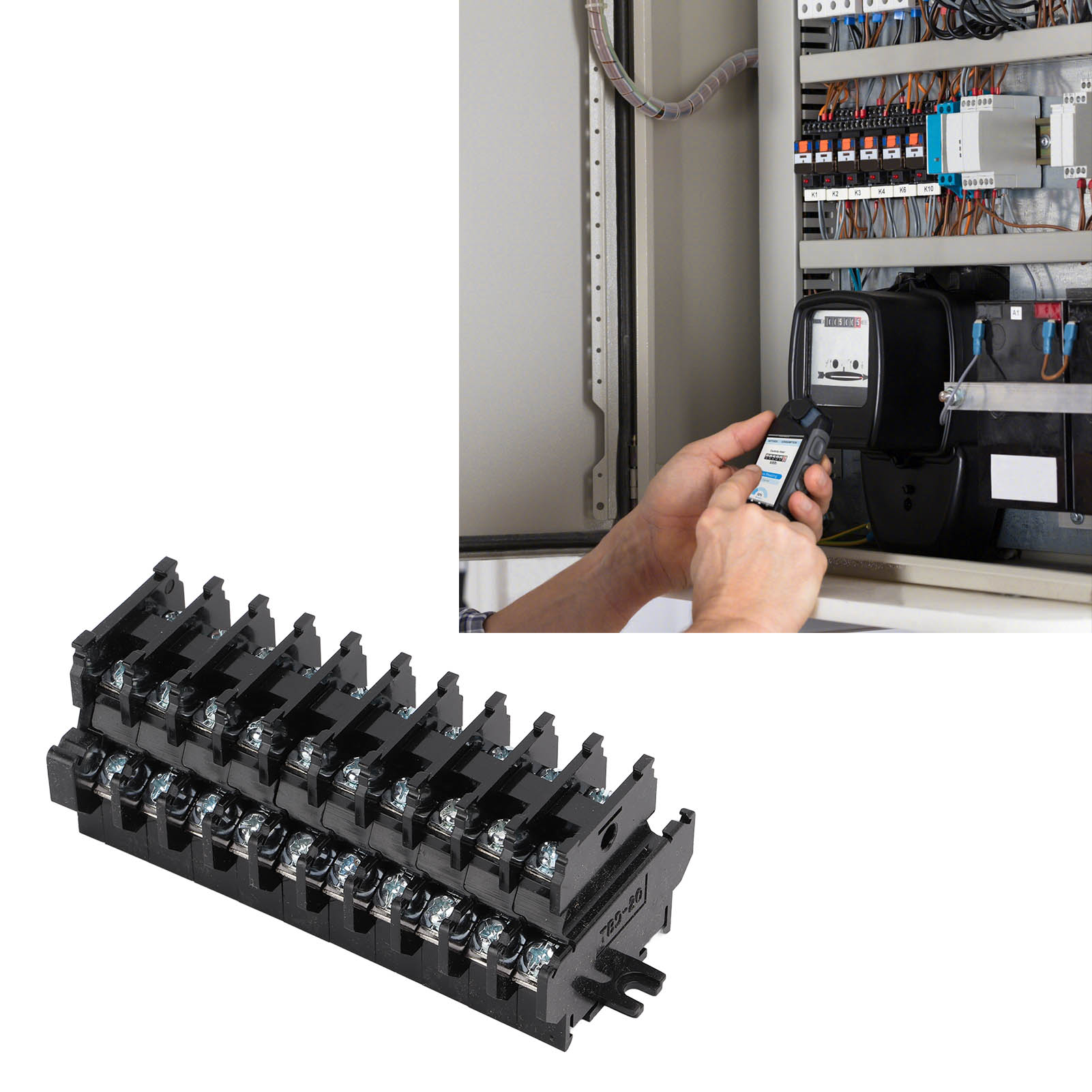 Berm/belme Tbd-20 Kombi-klemmenblock, Zweilagig, Kupfer, 20 A/600 V