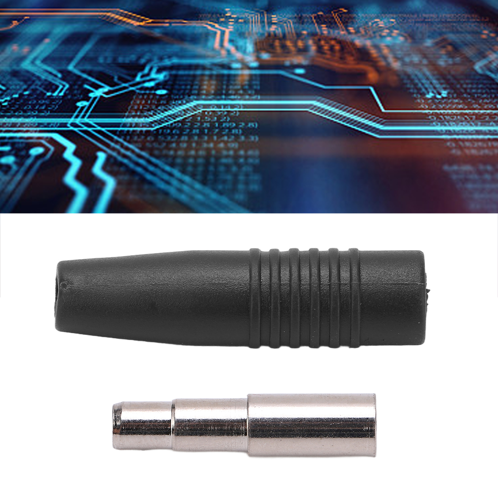 22.041 4 Mm Bananenstecker (weiblich), Reines Vernickeltes Kupfer, Metall Mit Ummantelung, Stecker, Runder Stecker, Schwarz.