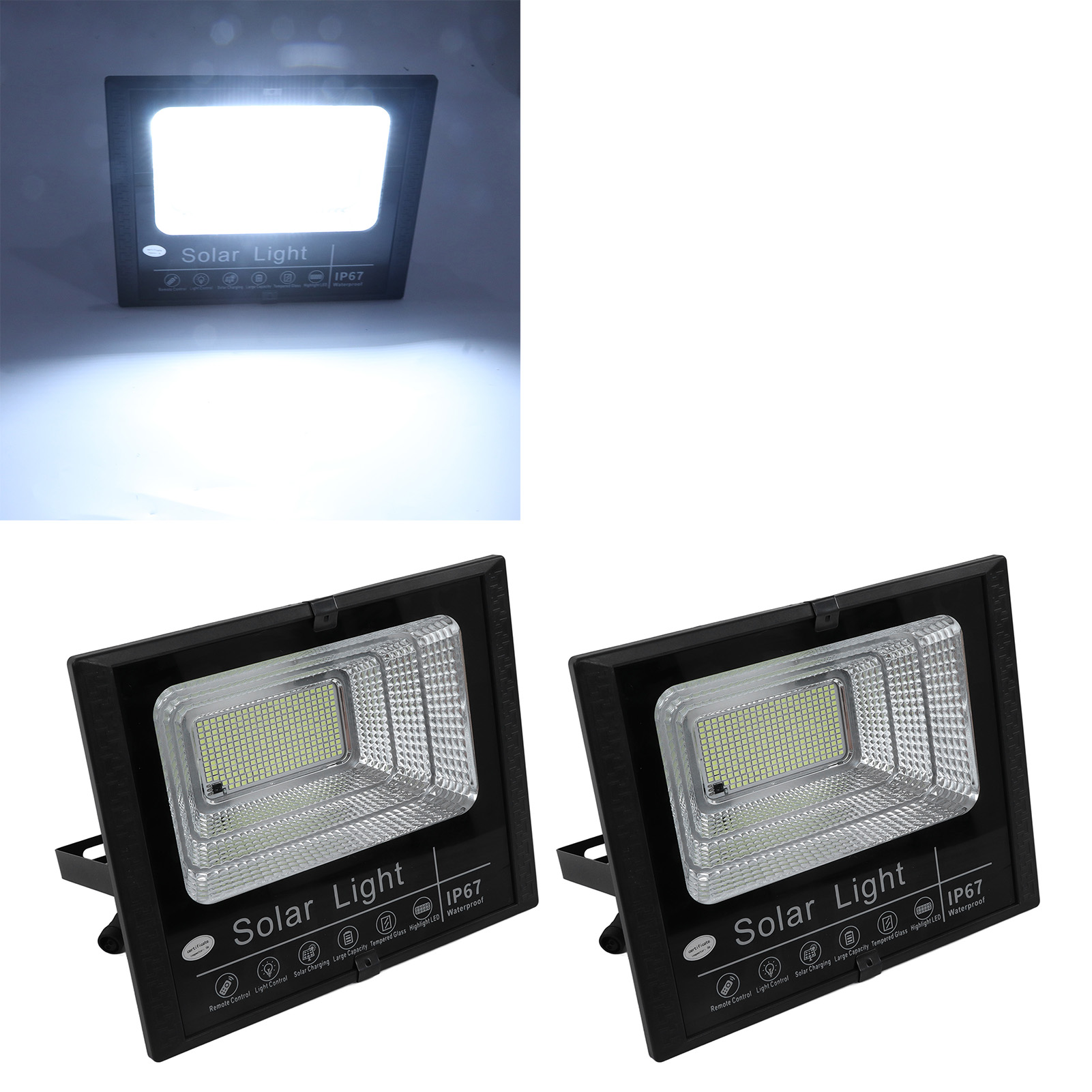 150-w-solarlampe Mit Zwei Beleuchtungsarten, Fernbedienung, Lichtsteuerung Und Timer