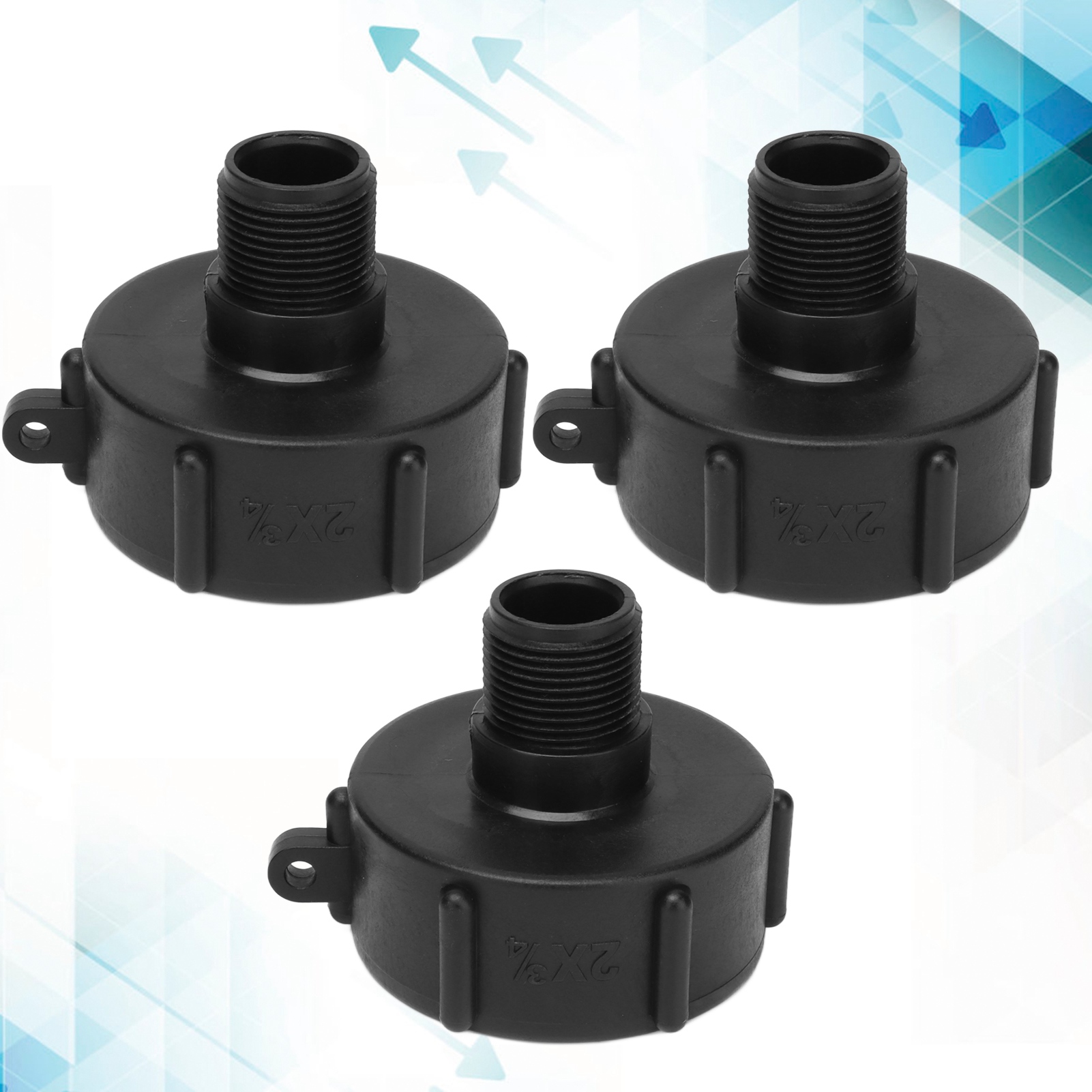 Ibc-containerverbinder, Kunststoffadapter Und S606-einheiten Werden In 3er-packs Verkauft.