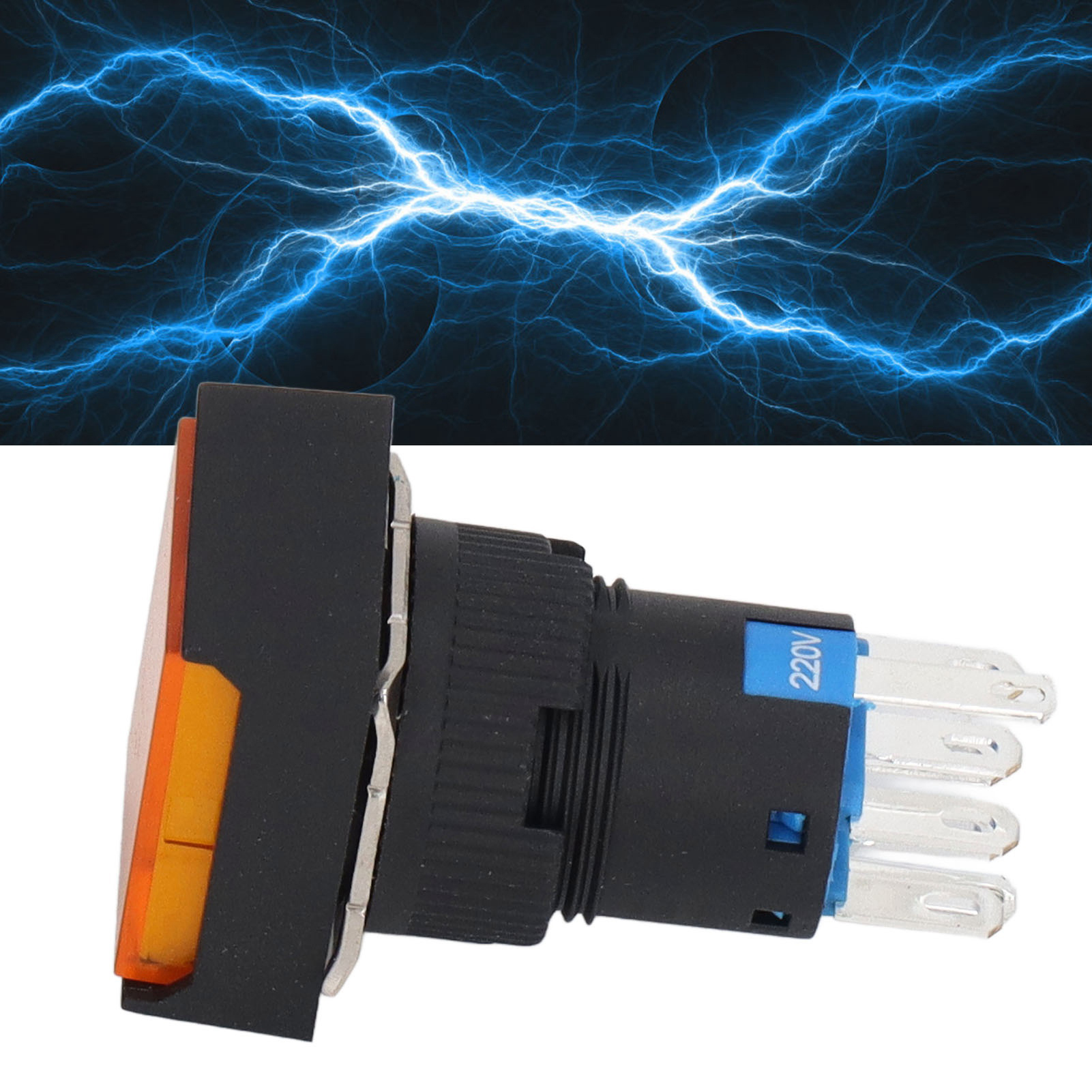 Rechteckiger Sofort-reset-taster, 6 Pins, Bem-la16-22s-jy, 220 V
