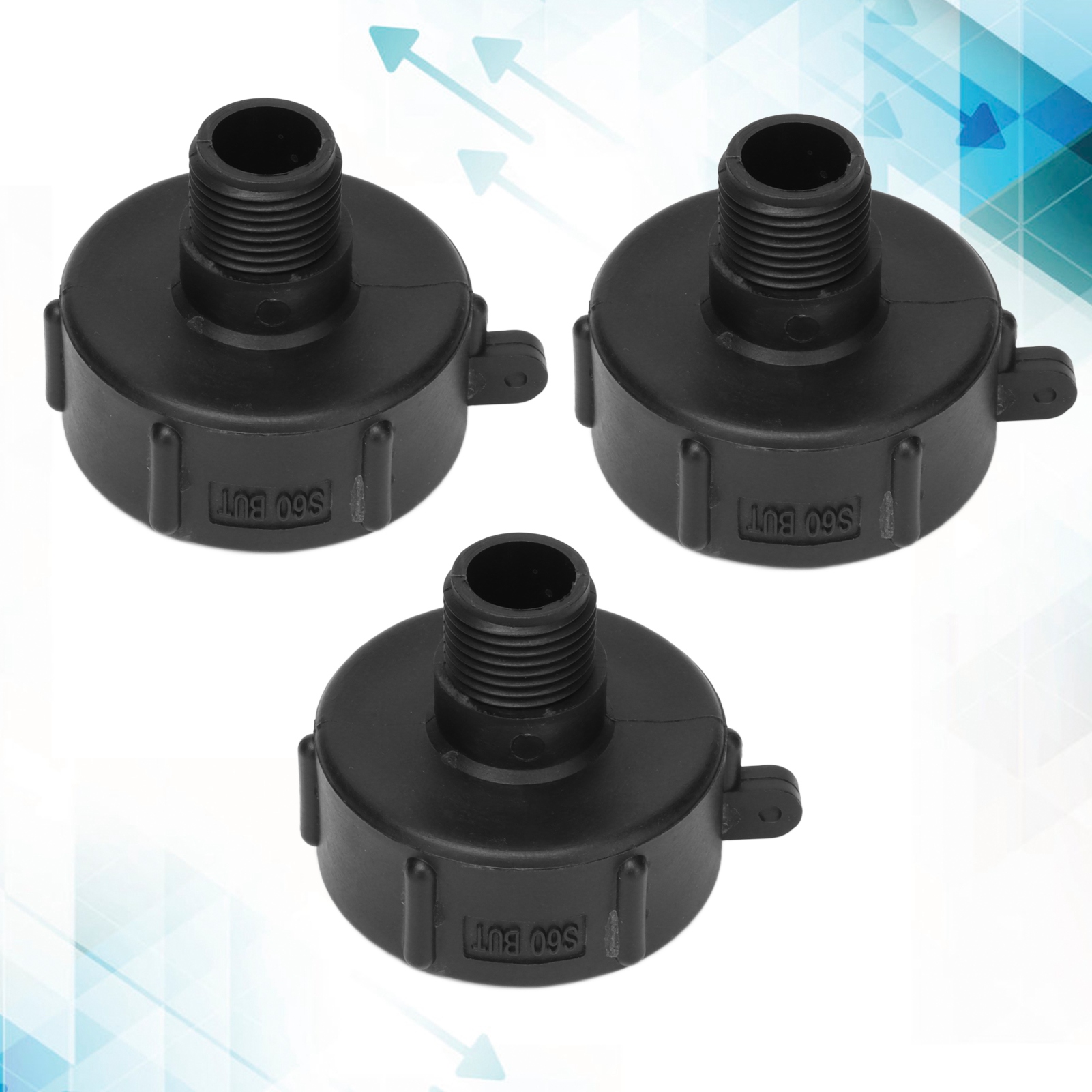 Ibc-containerverbinder, Kunststoffadapter Und S60but-container Werden In 3er-packs Verkauft.