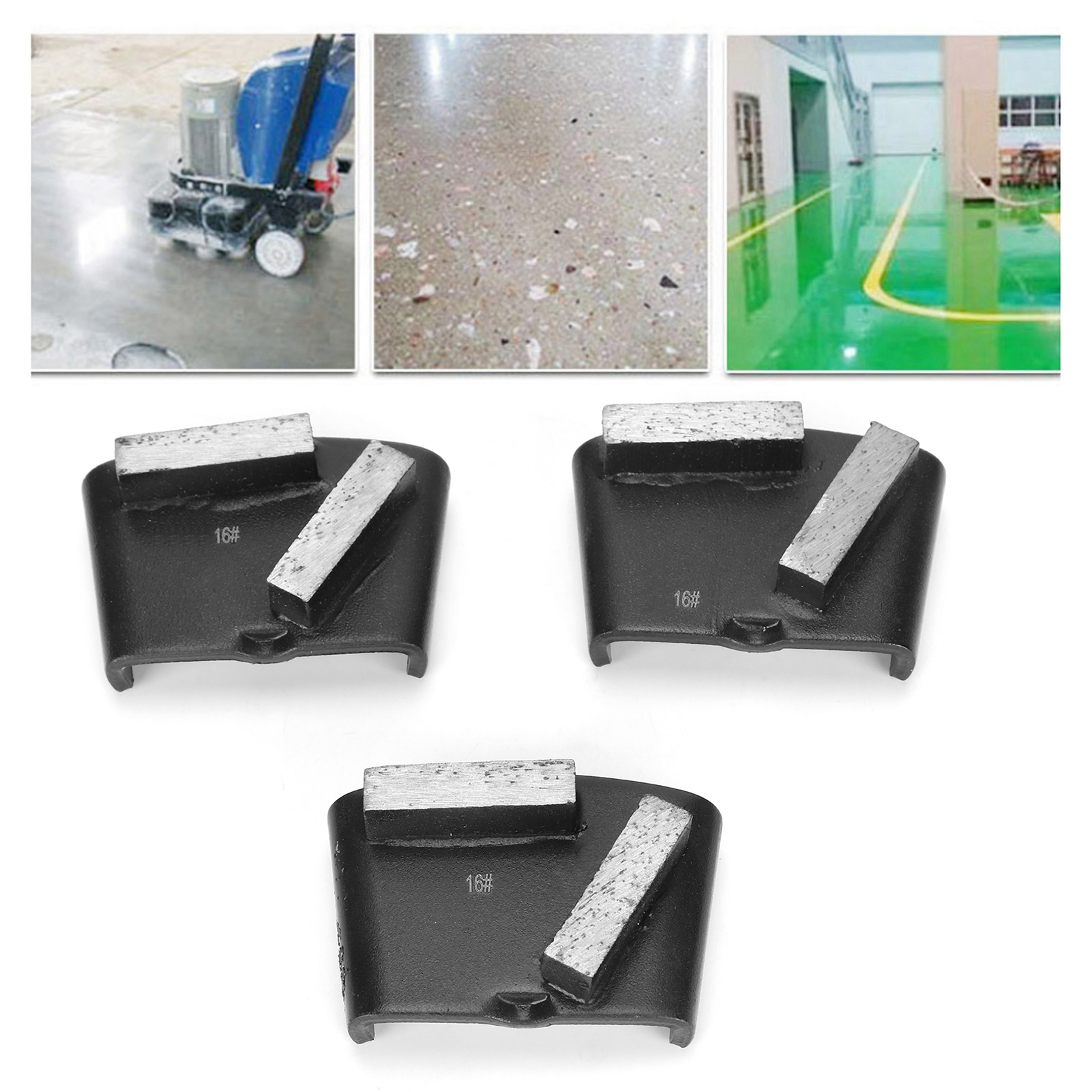 Diamantschleifblöcke Zum Schleifen Von Beton Und Zement, Schwarz, Größe 16