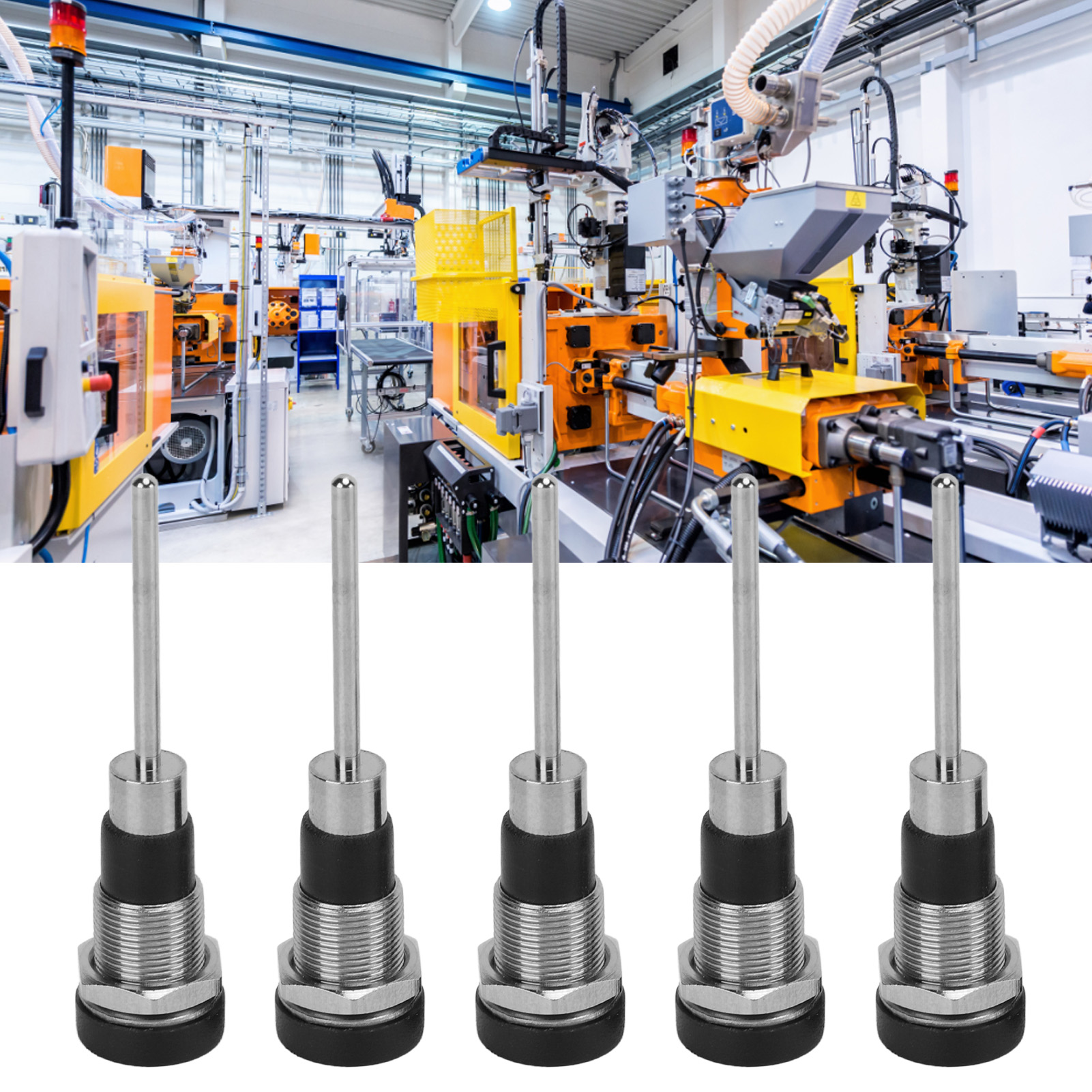 J.40013 4mm Vernickelter Messing-stiftstecker, Bananenstecker, Verkauft In 5er-packs, Schwarz.