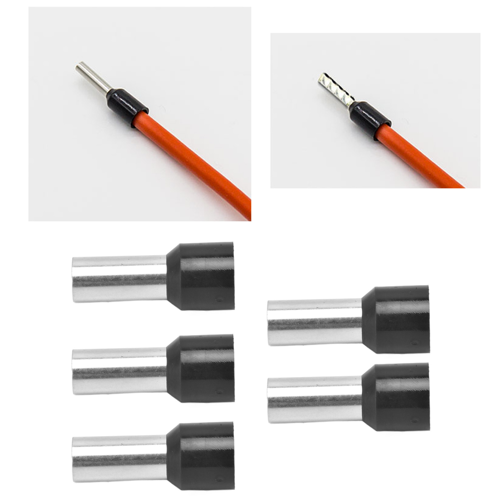 50 Stück Zu Verkaufen: Kaltgepresste, Vorisolierte E25-16-rohrklemmen, Stift-rohrklemmen Nach Europäischem Standard, Isolierende Aderendhülsenklemmen.