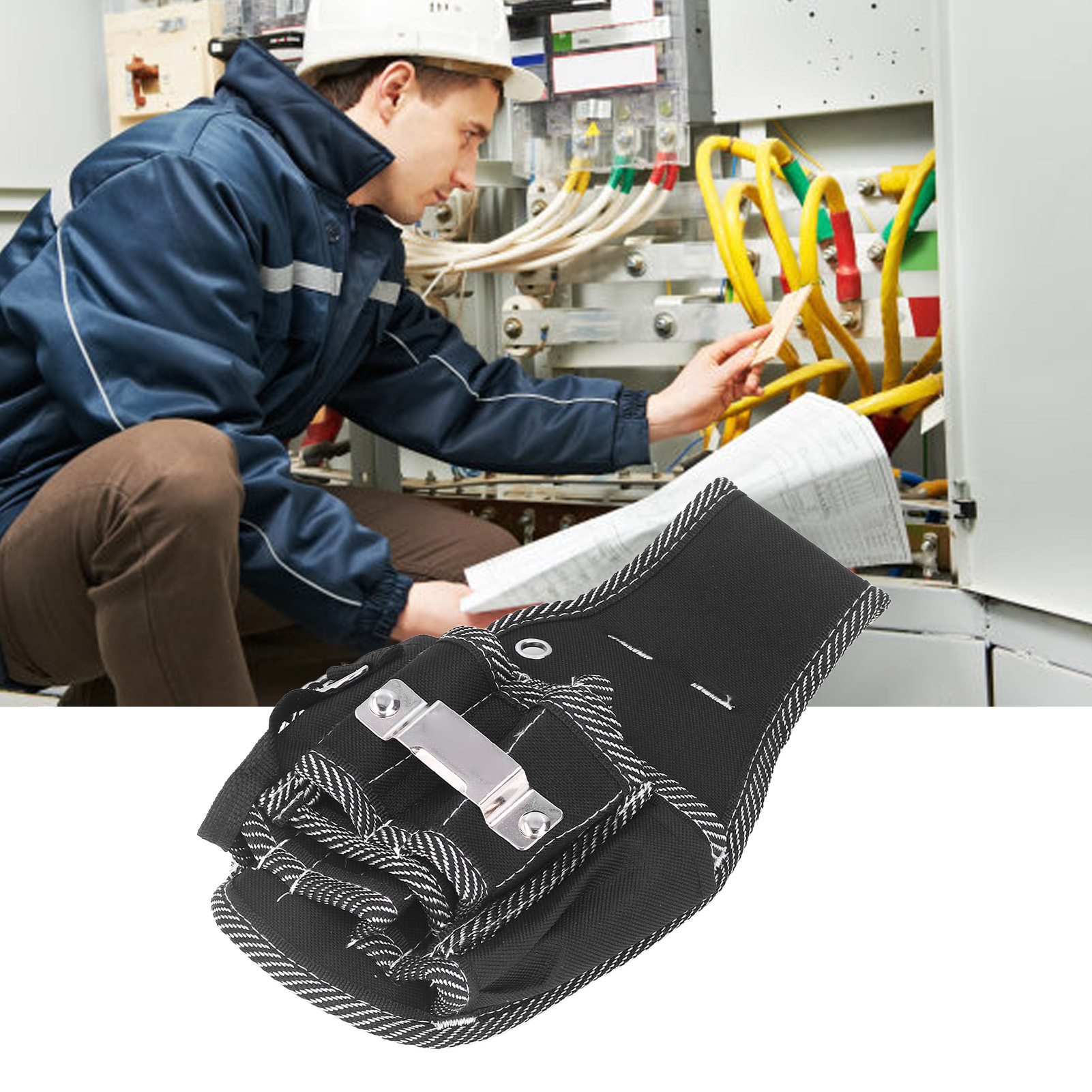 Robuste, Professionelle Arbeitstasche Aus Oxford-gewebe Zum Tragen Um Die Hüfte, Geeignet Für Elektriker Und Techniker.