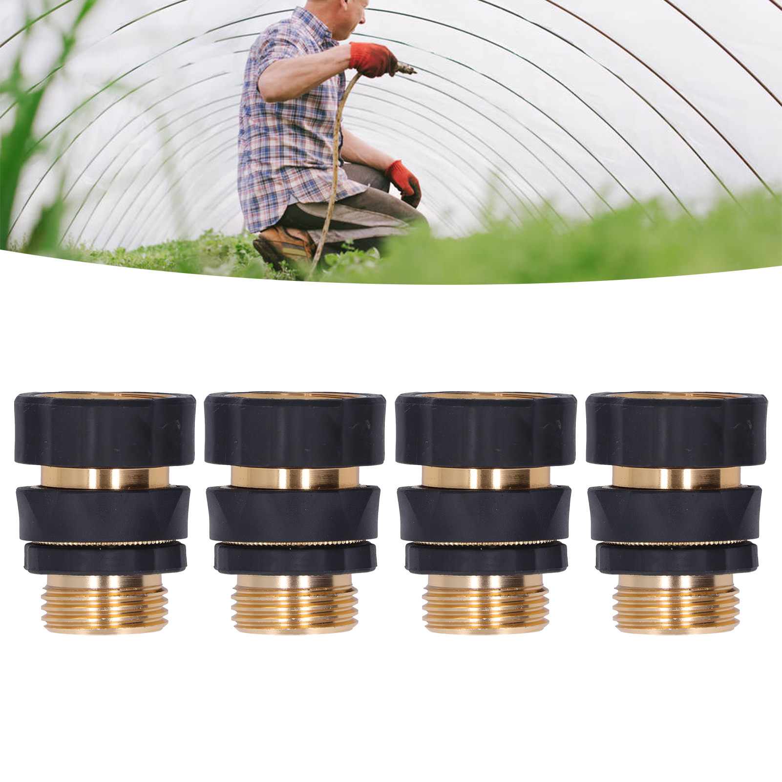 Universelles Schnellkupplungsset Für Gartenschläuche, Adapter Und Messinganschluss.