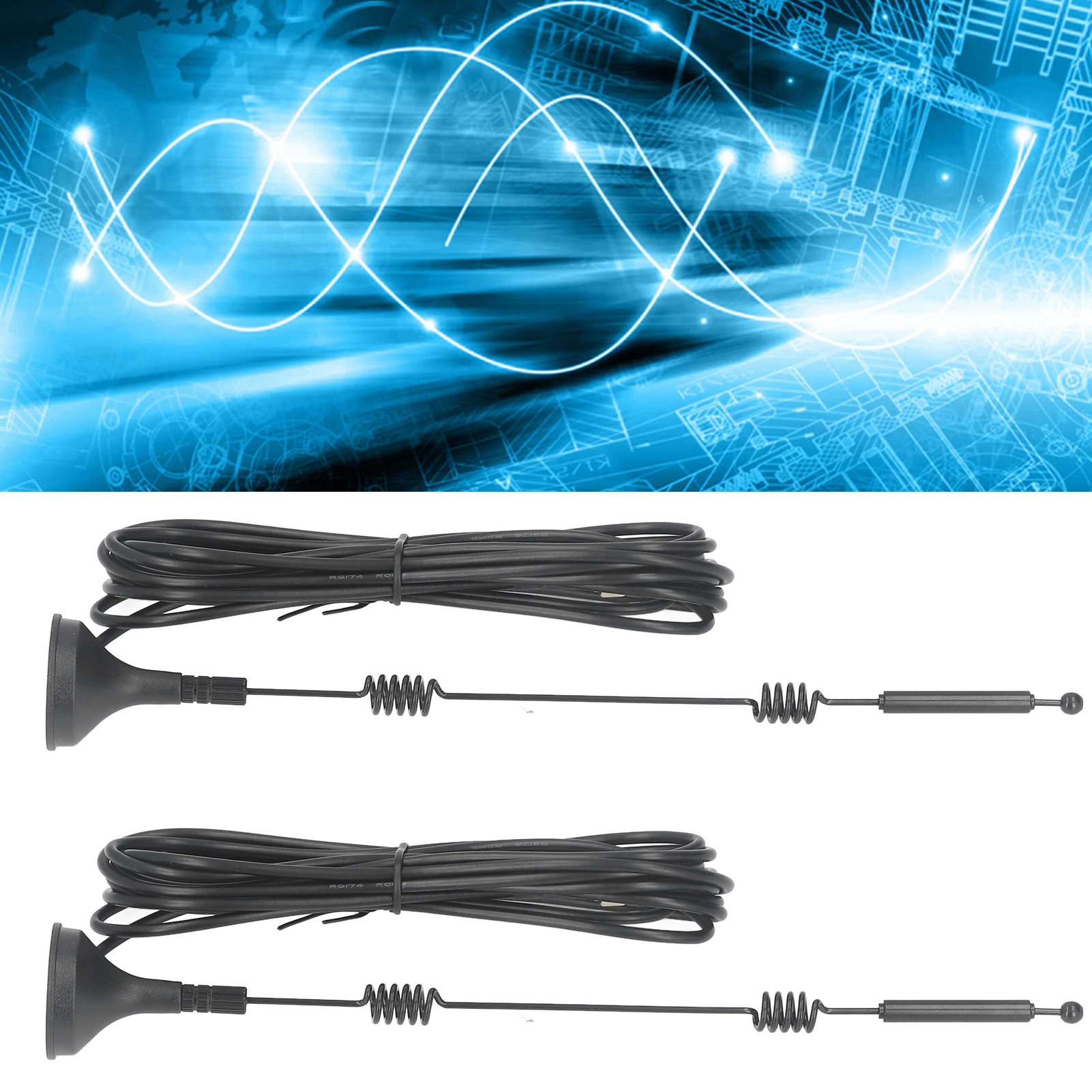 Wasserdichte Wlan-außenantenne, 2,4 Ghz/5,8 Ghz, Dualband, 12 Dbi Hohe Verstärkung, Kompakter Saugnapf Mit Vibrationsantenne, Interner Sma-anschluss