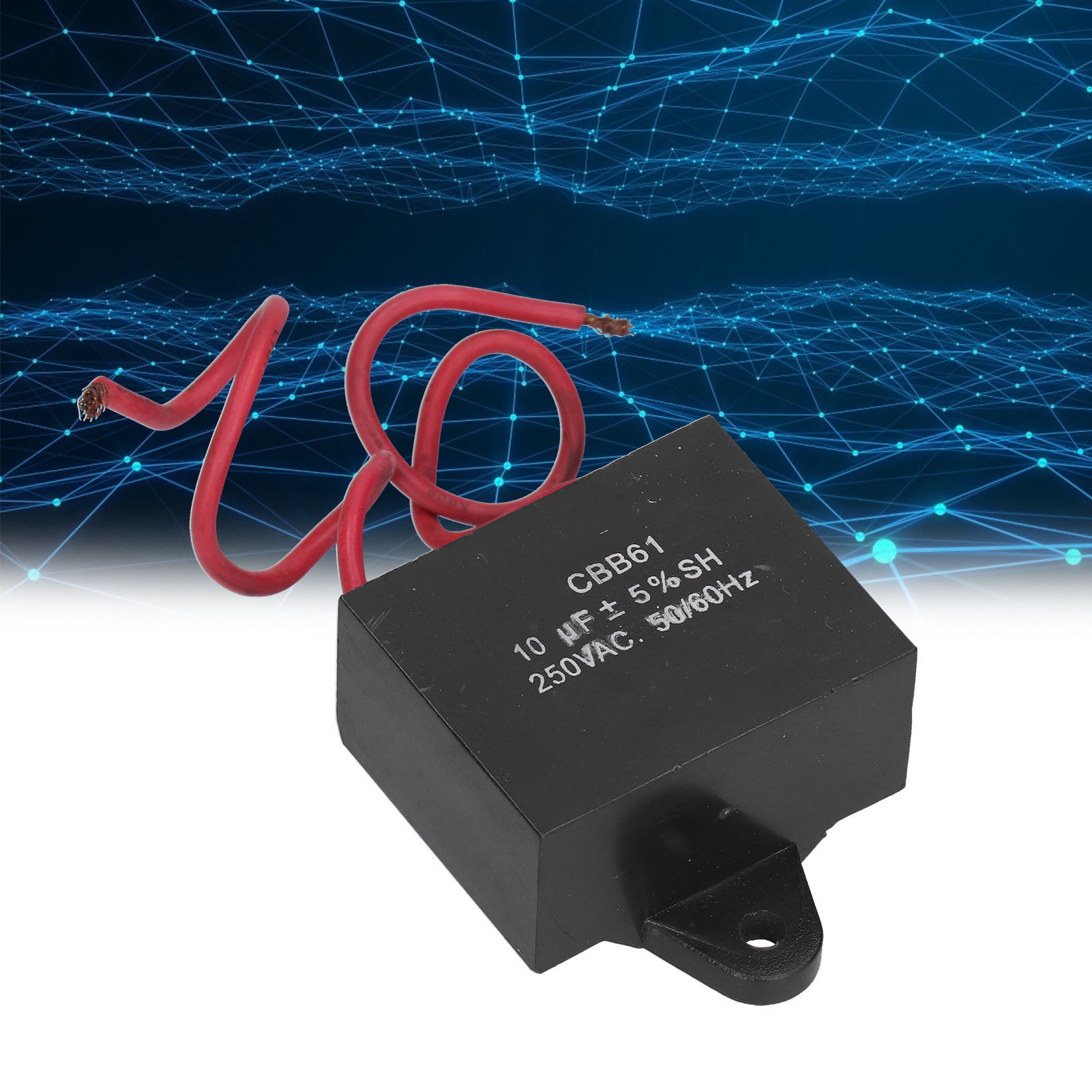 Cbb61 250v Ac 10µf Anlaufkondensator Für Lüfter, 14cm Kabellänge (mit Kabel)