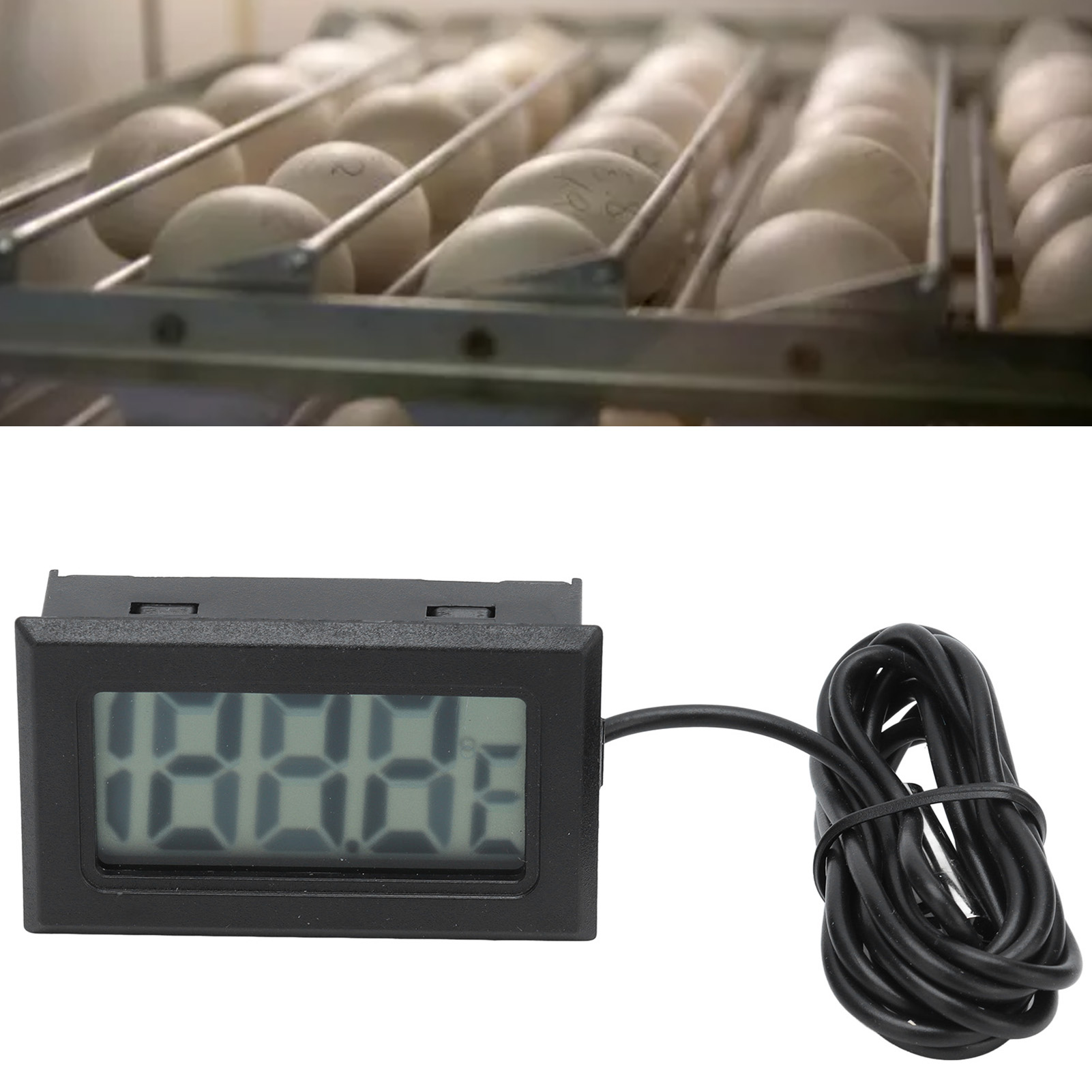 Zwei Digitale Elektronische Thermometer Mit Sonden, Aktualisierungsrate 2 Sekunden, Schwarz 2