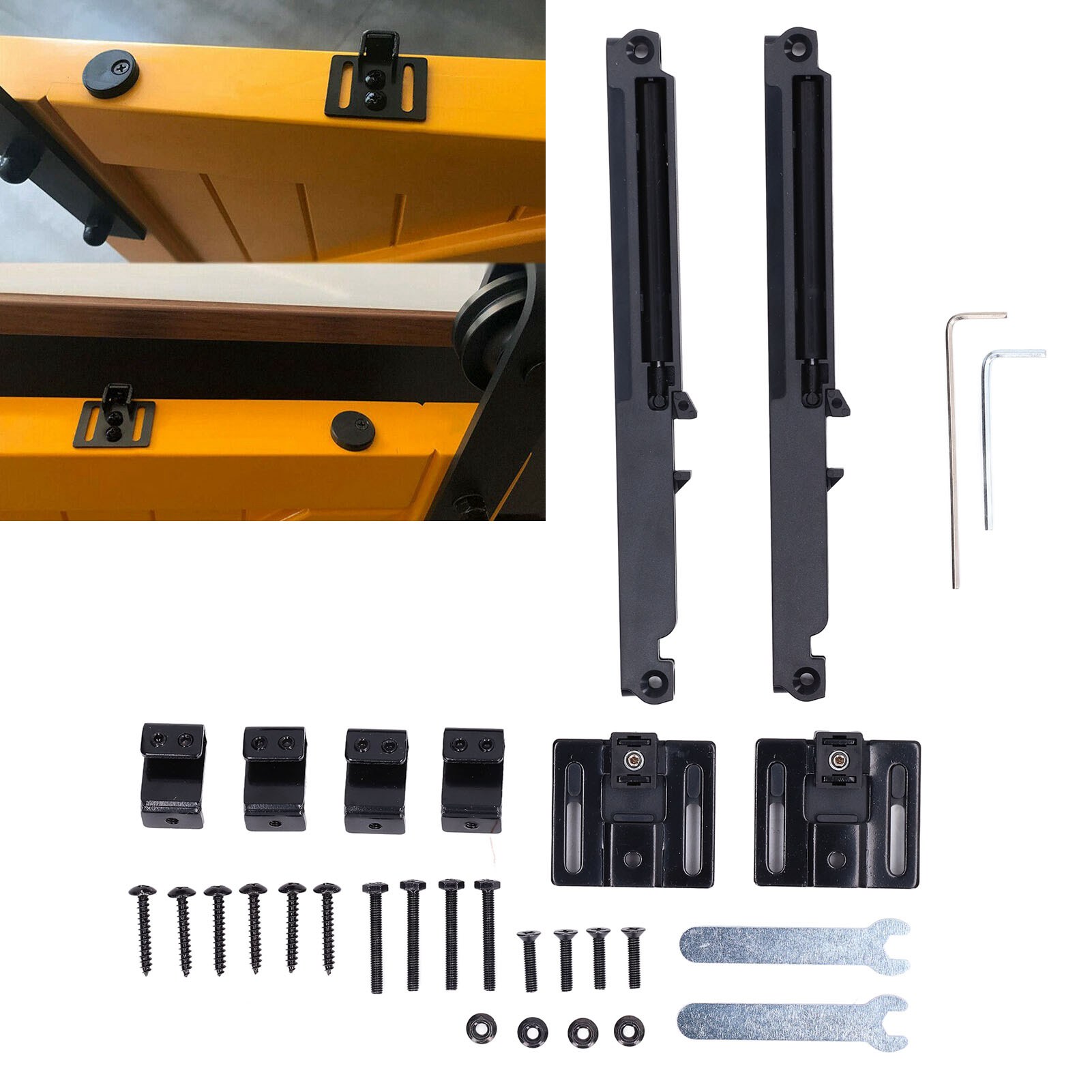 Set Aus 2 Federbelasteten Scheunentordämpfern Ohne Löcher, Kompatibel Mit Türen Von 18 Bis 36 Kg (40 Bis 80 Lb), Verstellbarer Türstopper Und Betätigungsdichtung Inklusive.