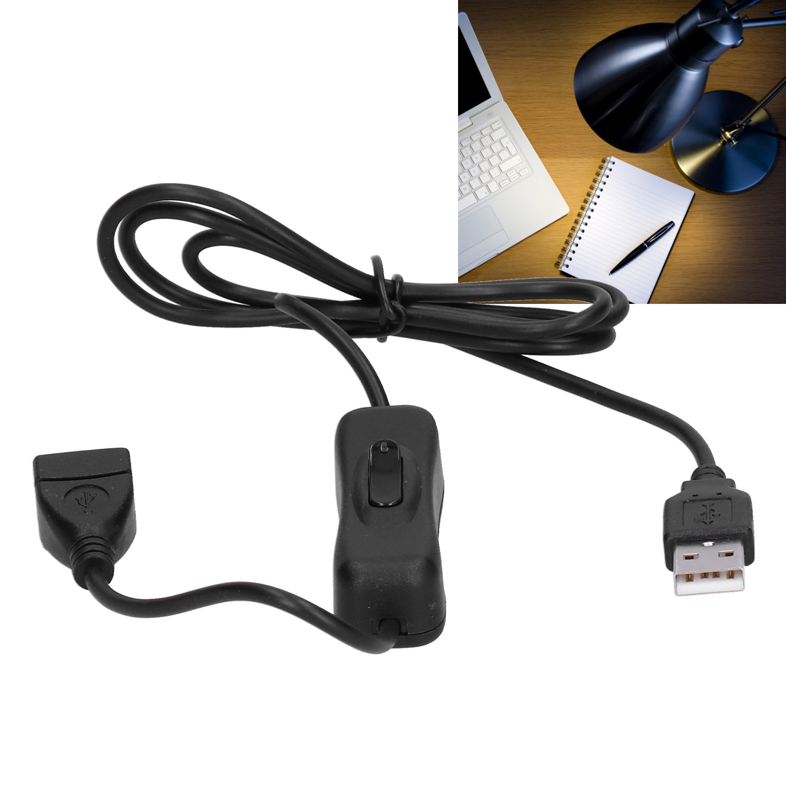 Usb 2.0 + 304 Verlängerungskabel Mit Schalter, Usb-verlängerungskabel (stecker Auf Buchse), Usb-lüfter-/led-verlängerungskabel, 1 Meter Netzkabel.