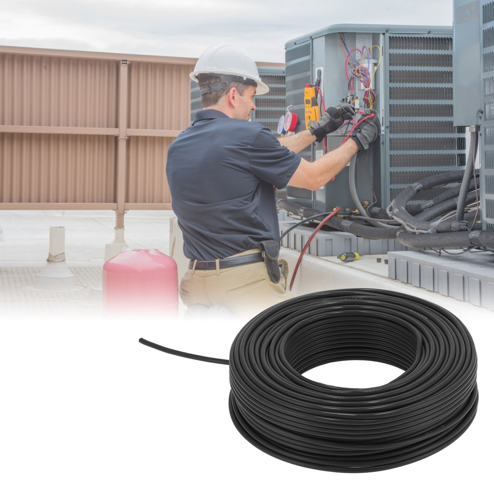 Blvv-110 Schwarzes Rundkabel 7-adrig Ac300v Ac300v 100m 7-adrig