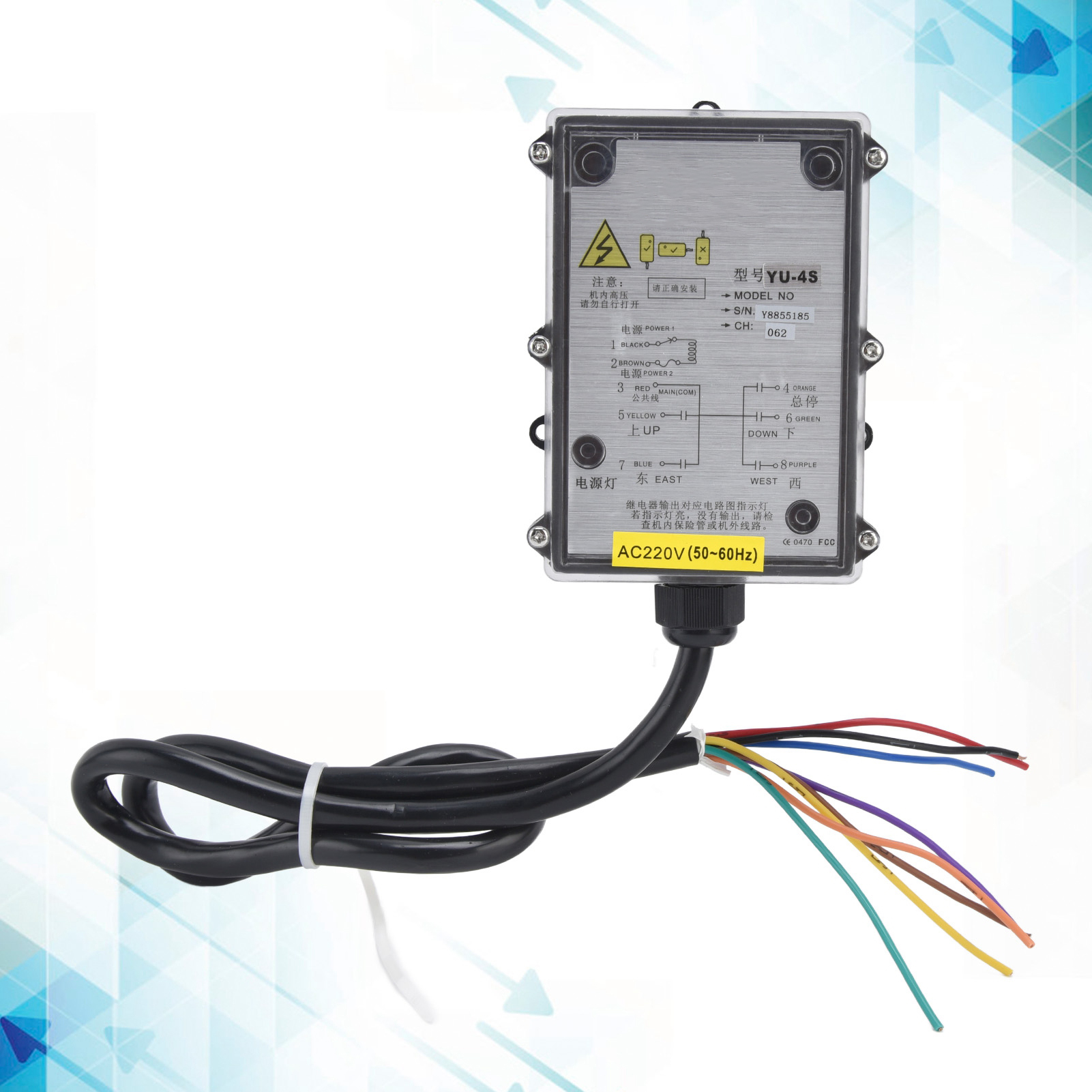 Robuste Industrielle Fernbedienung, Beständig Gegen Stöße, Wasser, Säuren Und Öle, Für Elektrische Hebezeuge Und Brückenkrane, Yu-4s, Einhebelbedienung, 220 V Ac.