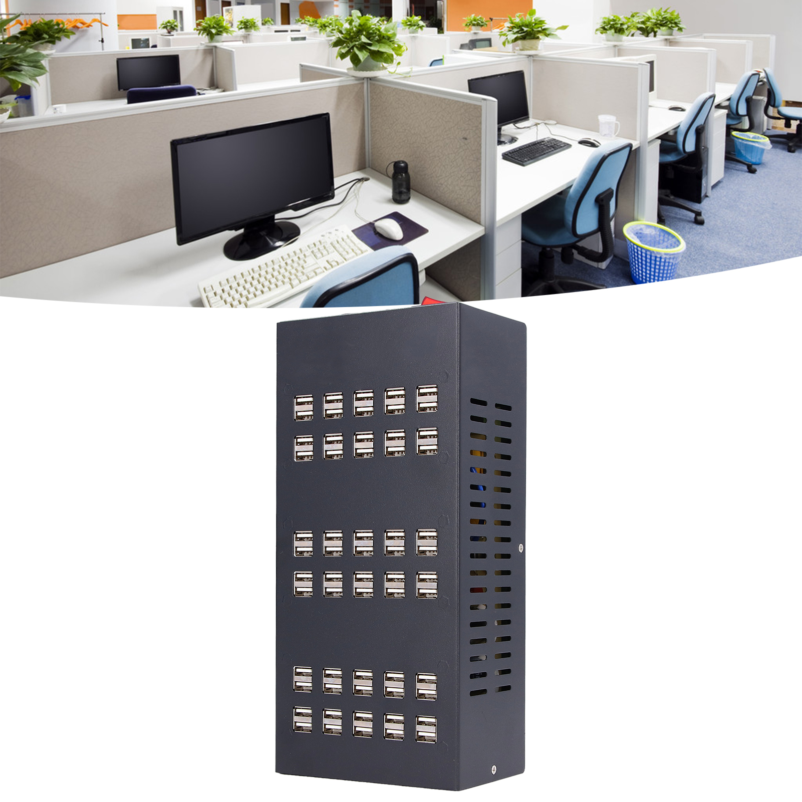 Doppelreihiges Usb-60d-mehrfachladegerät, Usb-mehrfachladegerät, Multifunktionsladegerät, Elektronischer Ladekopf, 220 V
