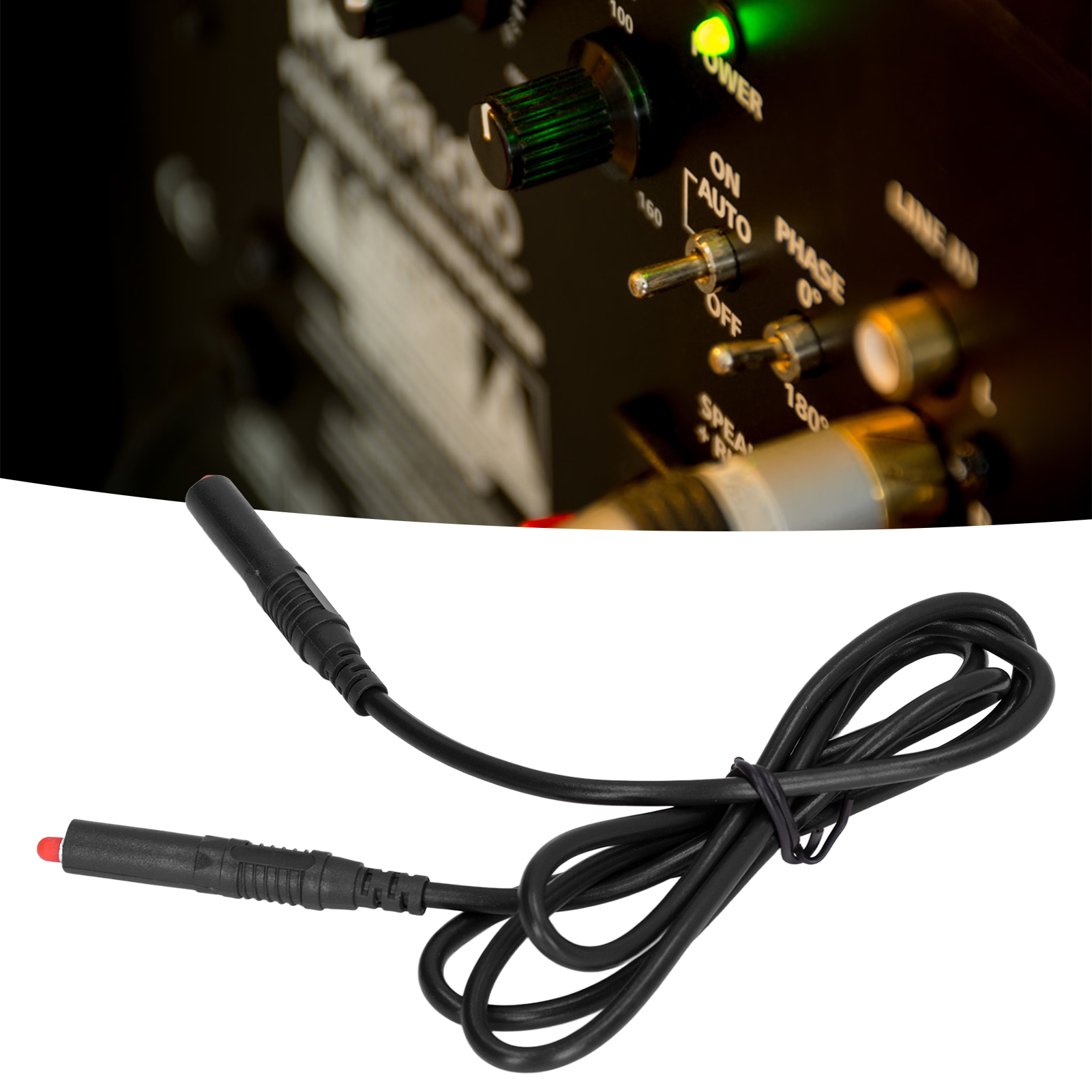 J.70020 Messleitung Mit 4-mm-bananensteckern (stecker Auf Stecker), Schwarz, Lötbar