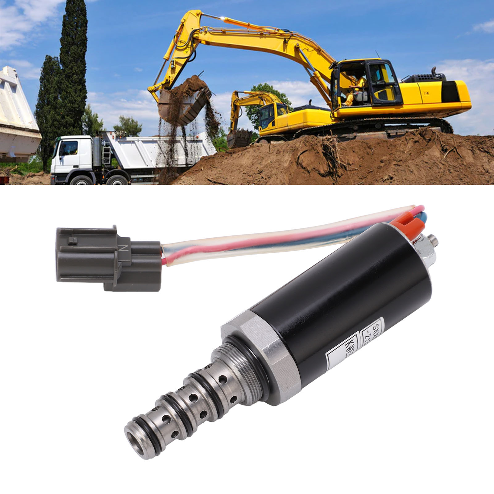 Das Verriegelbare Sicherheitsmagnetventil Kwe5k-20/g24d12a Ist Kompatibel Mit Den Kobelco-modellen Sk200-6e/230-6e/250-6e/200-5/230-2.