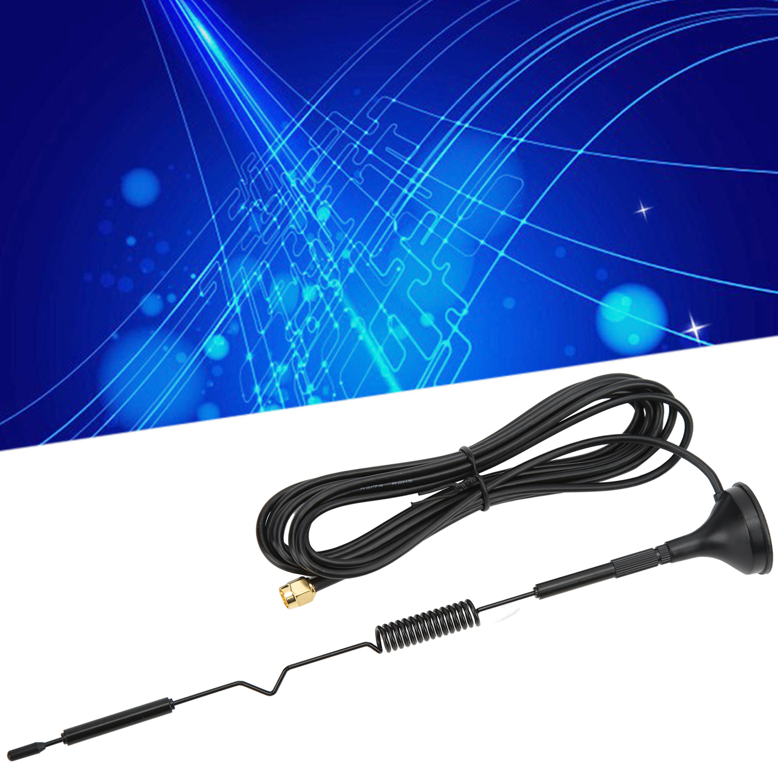 Kompakte 5g-saugfußantenne Xp-5g-009 Mit Vibrationsfeder Zum Biegen, Hoher Gewinn 15 Dbi, Volles Band, Ultrabreitbandig.