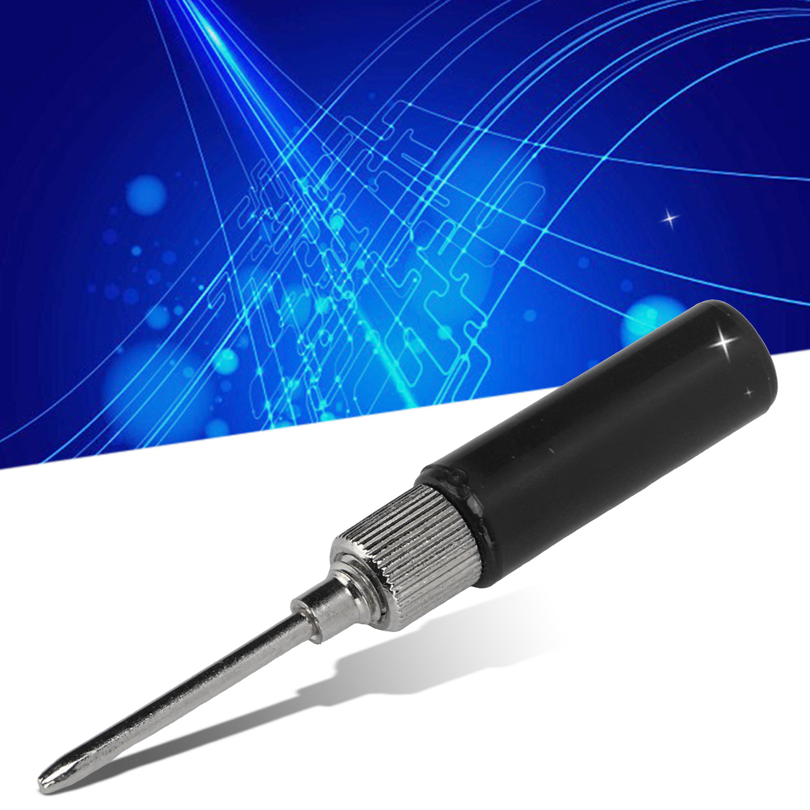 J.30014 Lötlose Prüfleitung Mit Kurzem Stift, 2 Mm, Abs-kunststoffgehäuse, Schwarz.