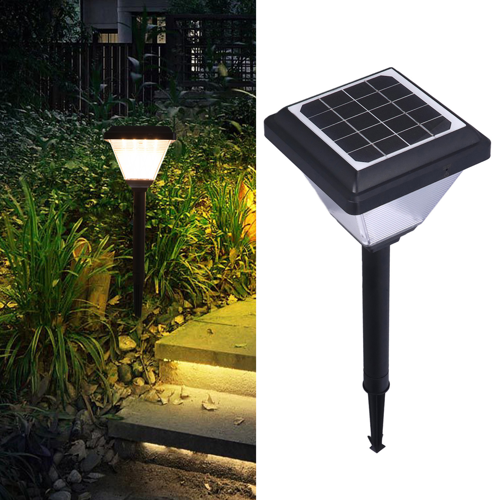 Wasserdichte Solarlampe Mit 5v/2w Monokristallinem Panel, Solarlampe Für Festen Mast