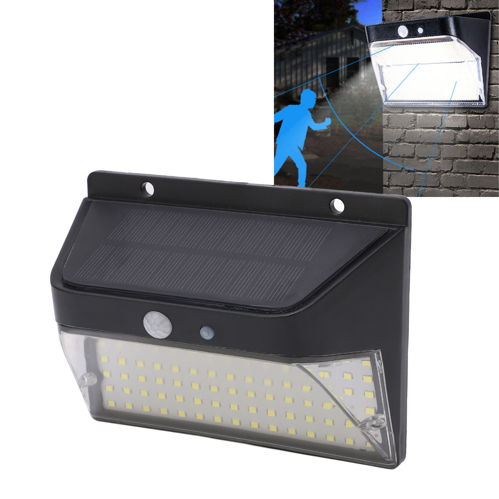 Solar-wandleuchte Mit 196 Leds, Anwesenheitserkennung, Wasserdicht, Für Die Öffentliche Beleuchtung.