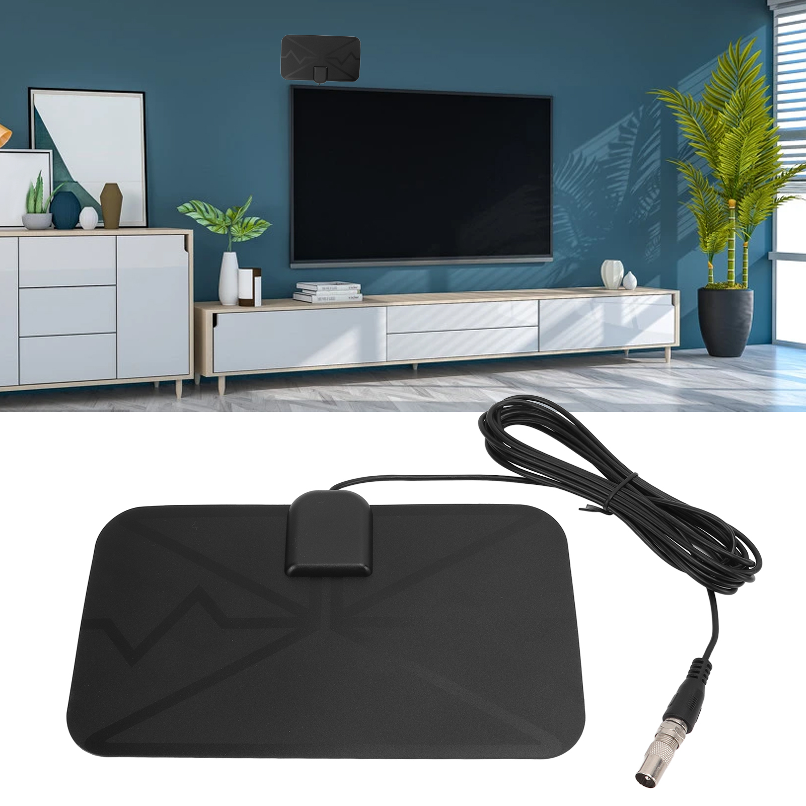 Kj-035 Wellplatten-tv-antenne – Digitale Hd-terrestrische-tv-antenne Für Den Innenbereich Mit Verstärker
