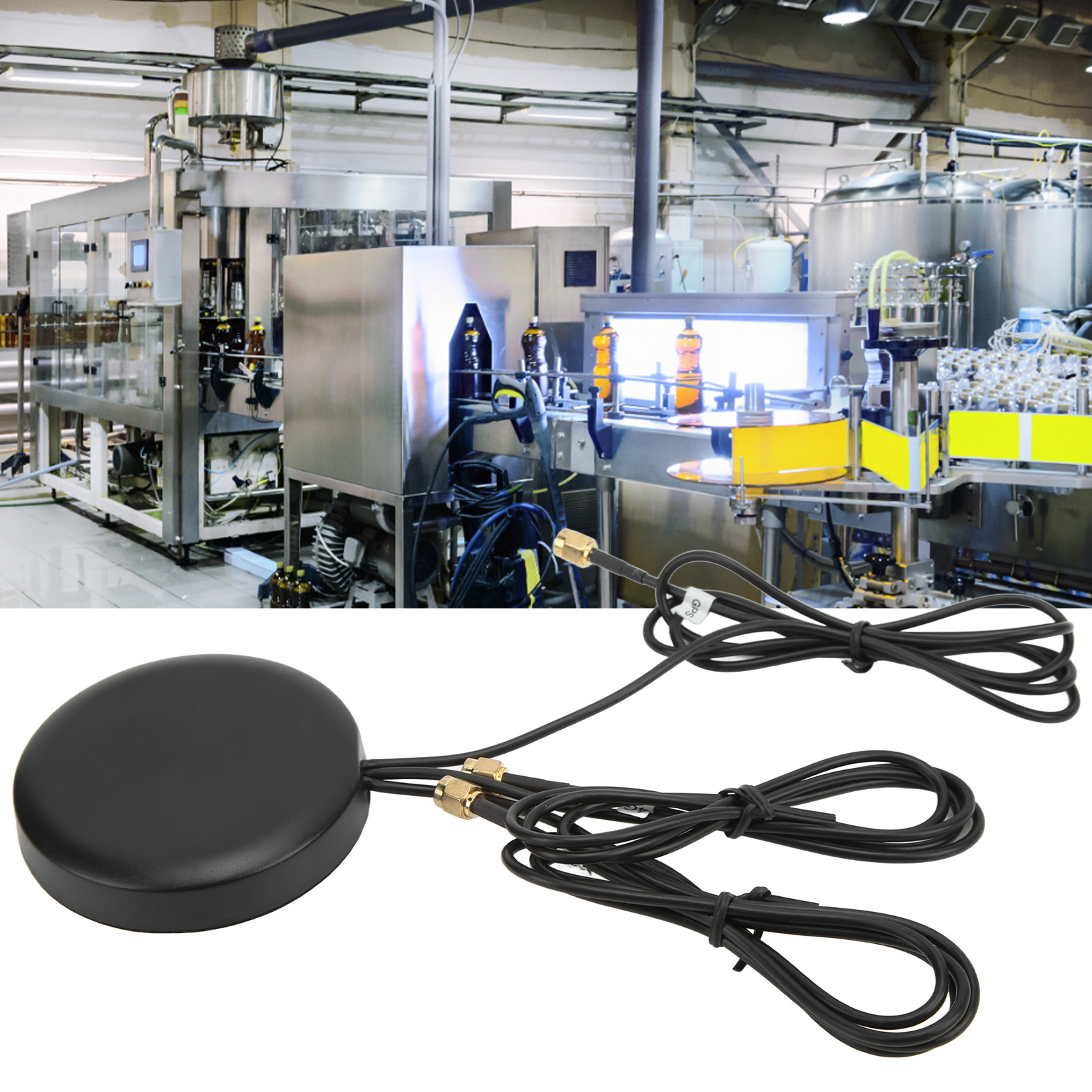 Rundes 3-in-1 Gps-jg-010 Gehäuse – Wasserdichtes Outdoor-gehäuse Mit Seitlichem Ausgang, Kombinierter 4g-wlan-gps-antenne Und 3-in-1-funktion