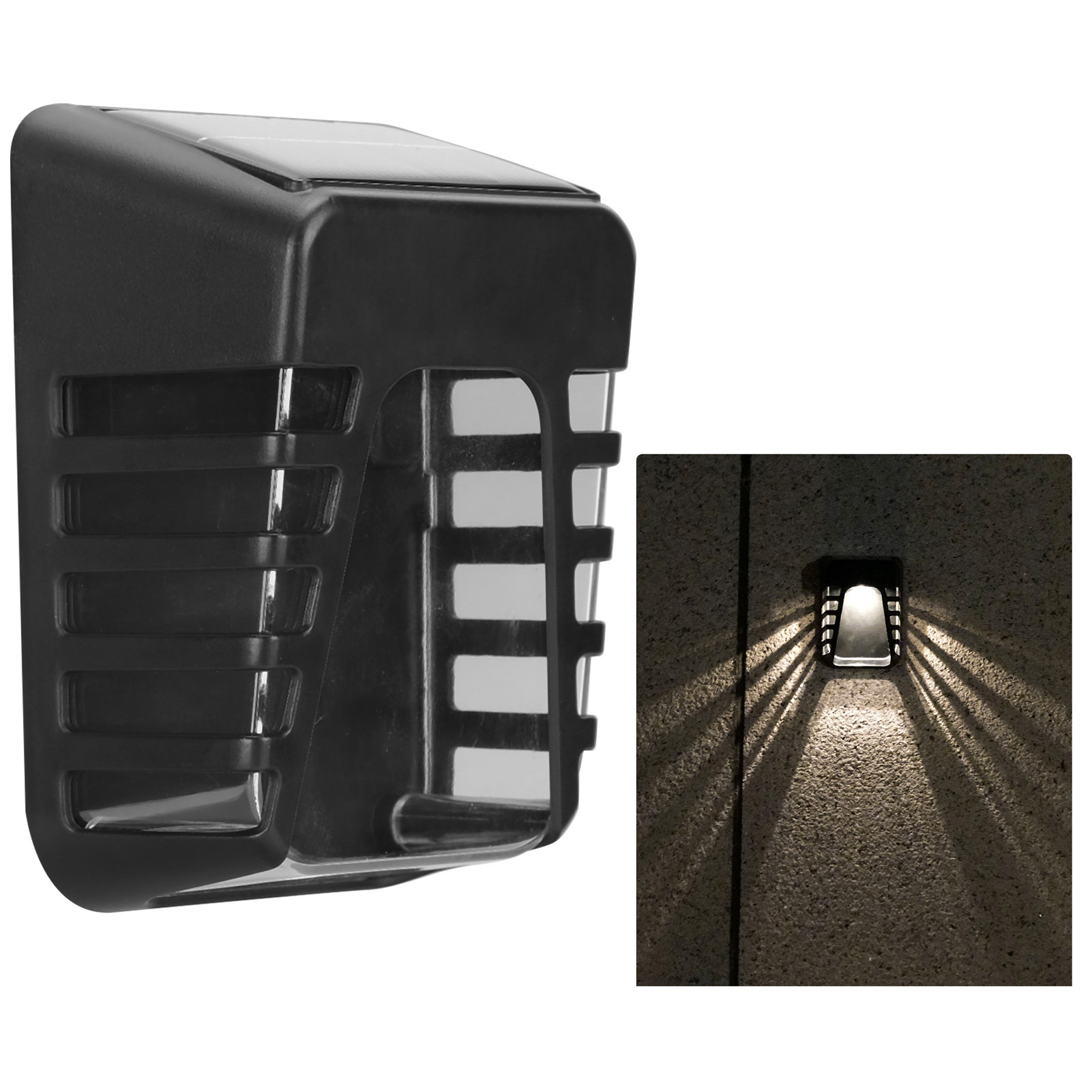 Sn0618 Solar-wandleuchte, Wasserdichte Dekorative Solarleuchte, Solar-zaunleuchte, Weißes Licht