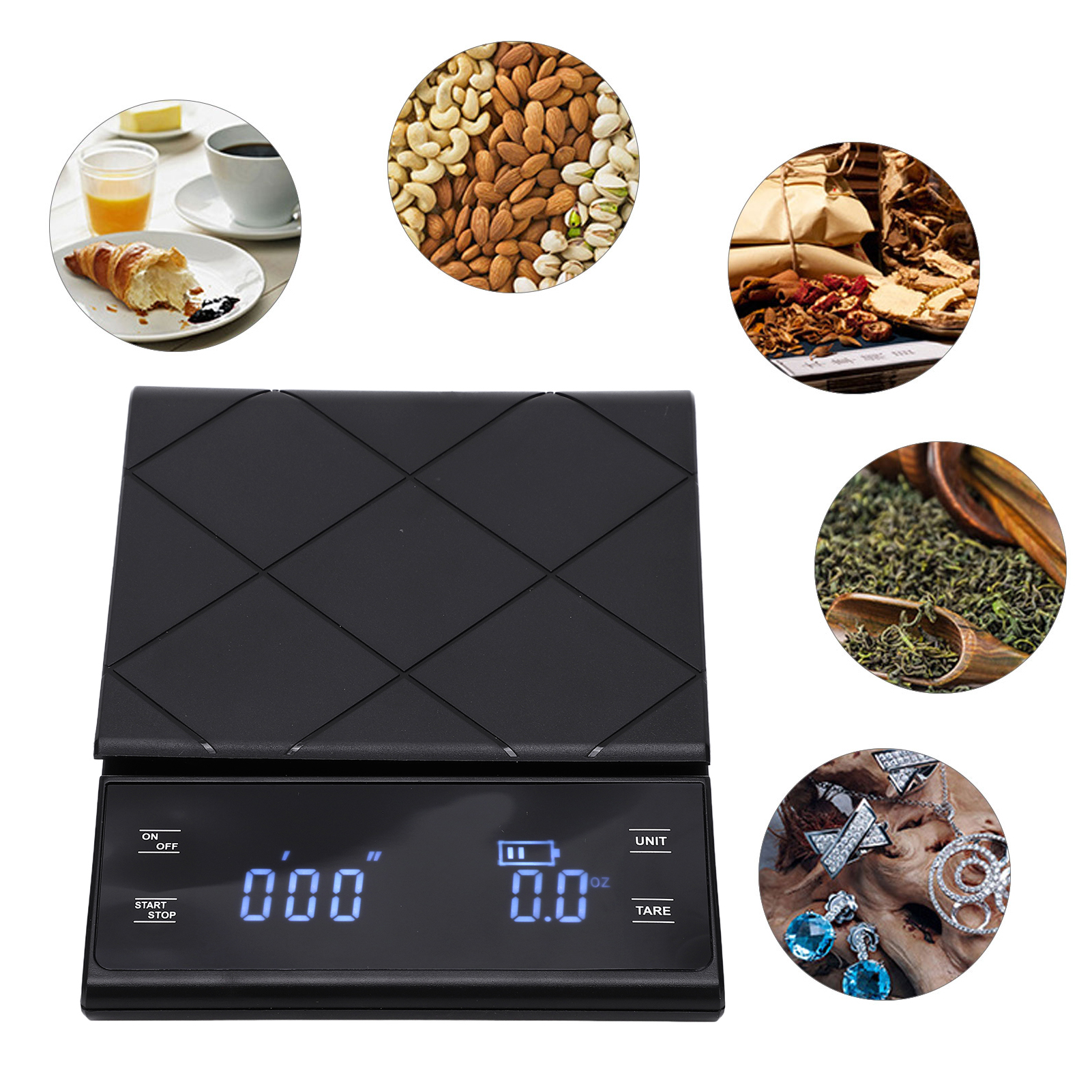 Elektronische Waage Ek6012 Mit Akkuanzeige Und Led-display Professionelle Elektronische Waage Für Küchen Und Bars