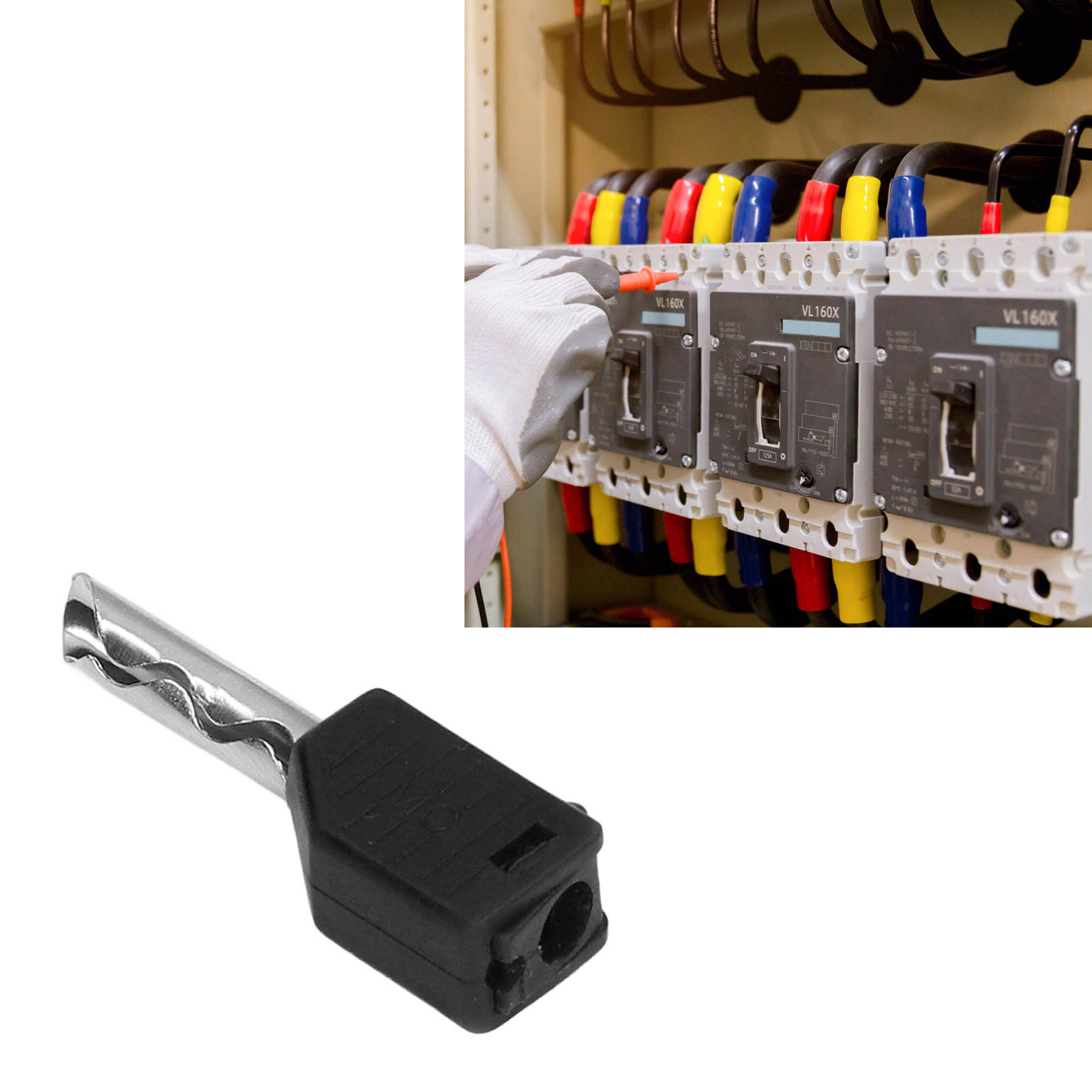 Zubehör Für Lehrmittel: 4 Mm Quadratischer Hohlbananenstecker, Schwarz Vernickelter Reinkupfer-anschlussstecker