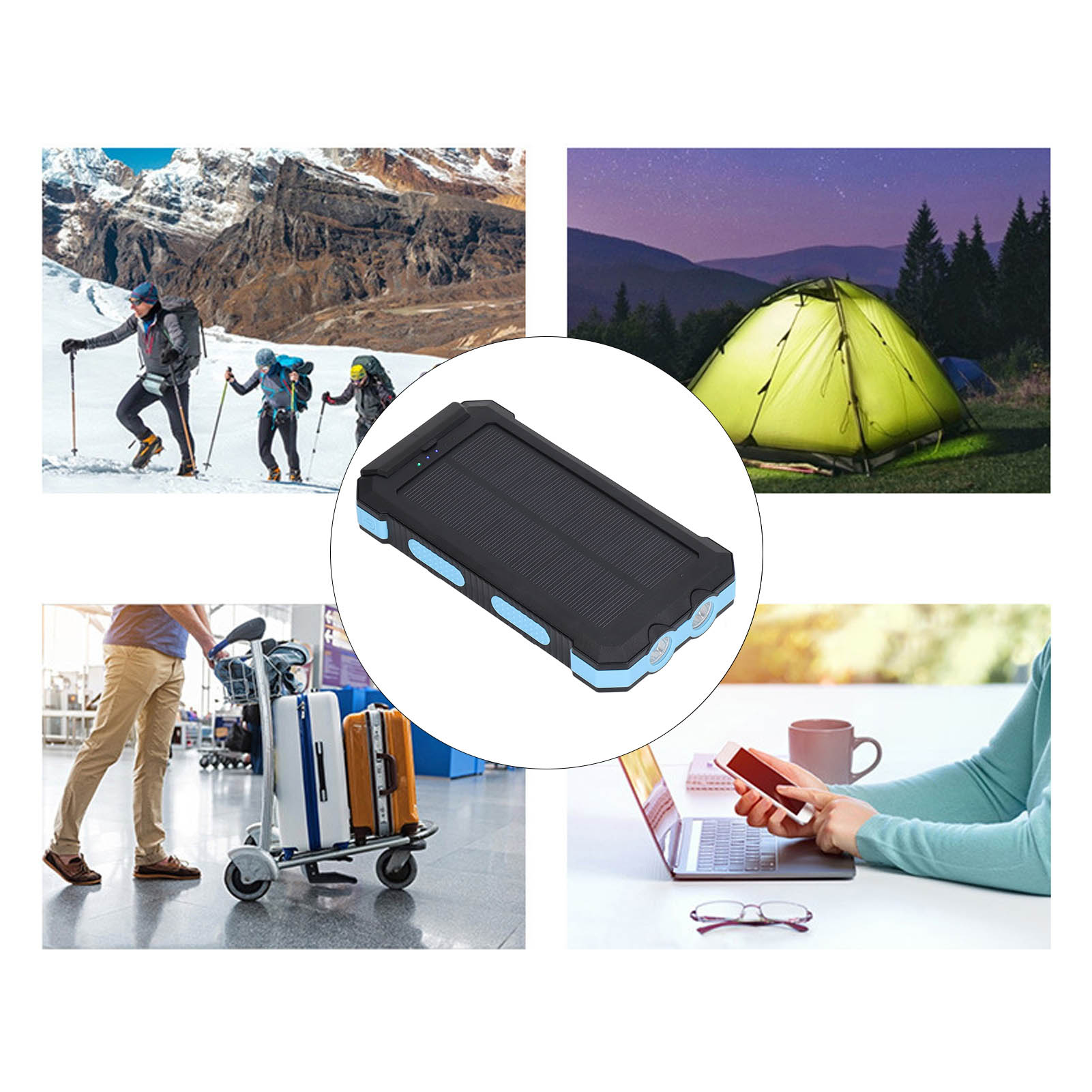 20000 Mah Wasserdichtes Solarladegerät