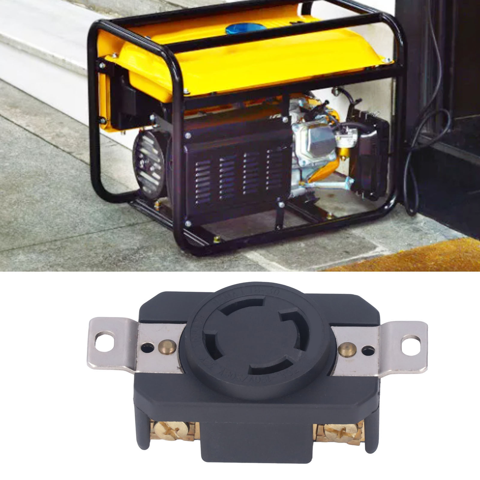 Amerikanischer Nema L18-30 Vierpol-industriestecker Mit Trennsicherung, 30 A, 120/208 V