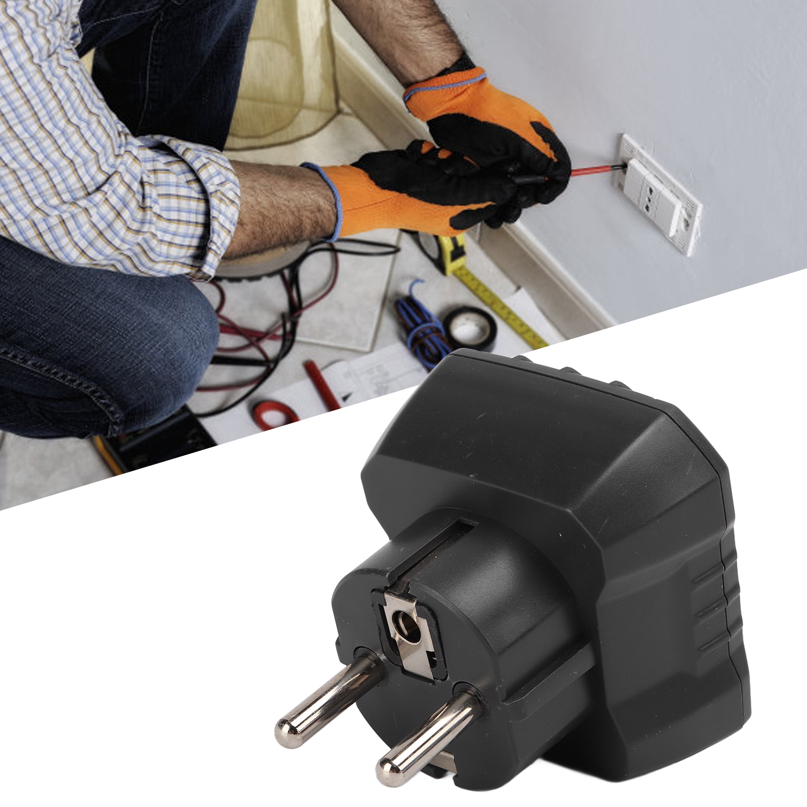 Uyigao Ua999 Steckdosentester, Multifunktionaler Steckdosendetektor, Stromleckdetektor, Polaritätsdetektor (europäischer Standard)
