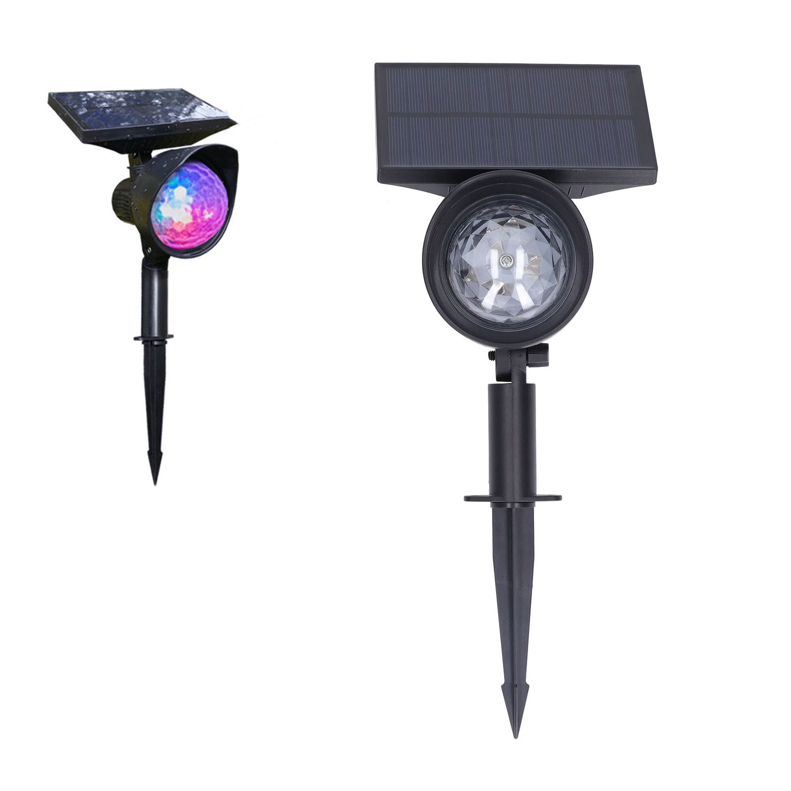 Diese Rotierende Rgb-solarleuchte Mit Sieben Farben Kann Im Boden Oder An Einer Wand Installiert Werden.