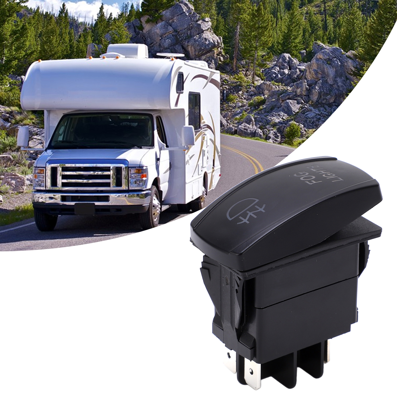 Ts-36 5-poliger Nebelscheinwerferschalter Für Autos, Wohnmobile, Boote Und Yachten Bootsförmiger Kippschalter Nebelscheinwerferschalter Led-controller.
