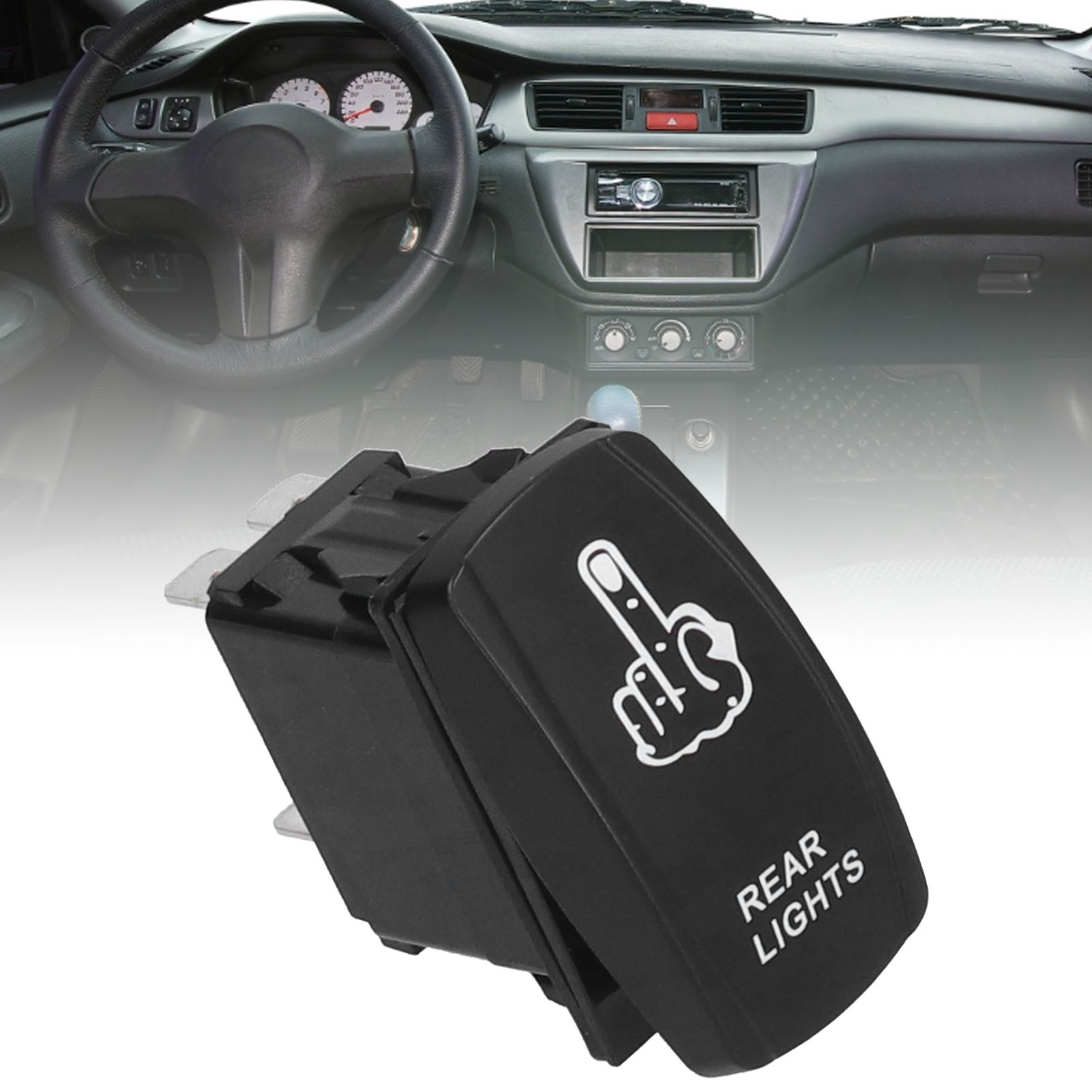 Led-bootsförmiger Auto-umbauschalter, Scheinwerferschalter Für Yachten Und Wohnmobile, Kippschalter, Fingertyp 12-24v, Paarweise Erhältlich.