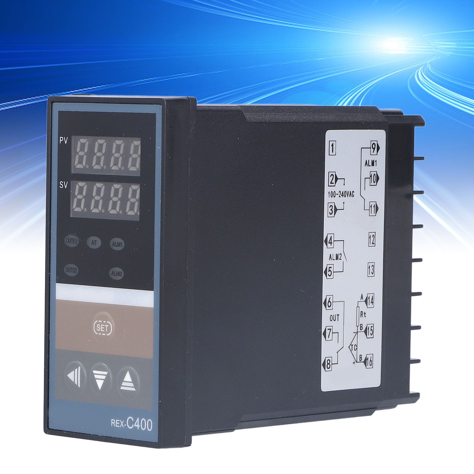 Berm/belme Rex-c400fk02-man Intelligenter Temperaturregler Mit Digitalanzeige, Vollautomatischer Pid-temperaturregler, Relaisausgang, Breiter Spannungsbereich 100 V–240 V