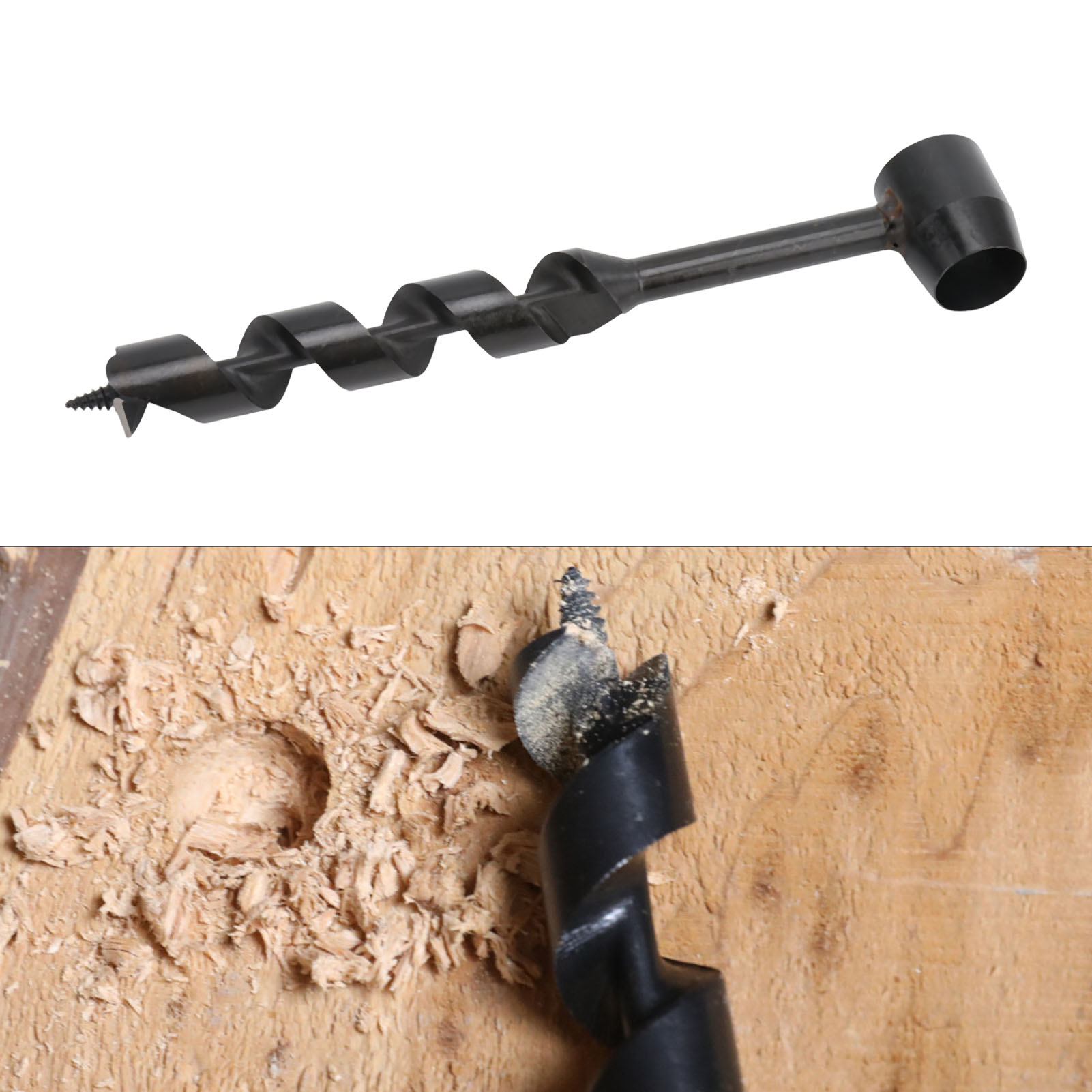 Neue Version Des Amazon-grenzüberquerungsbohrers, Verlängerter Handbohrer Für Holzarbeiten, Schwarzer Vierschneider-stützbohrer 25–230 Mm
