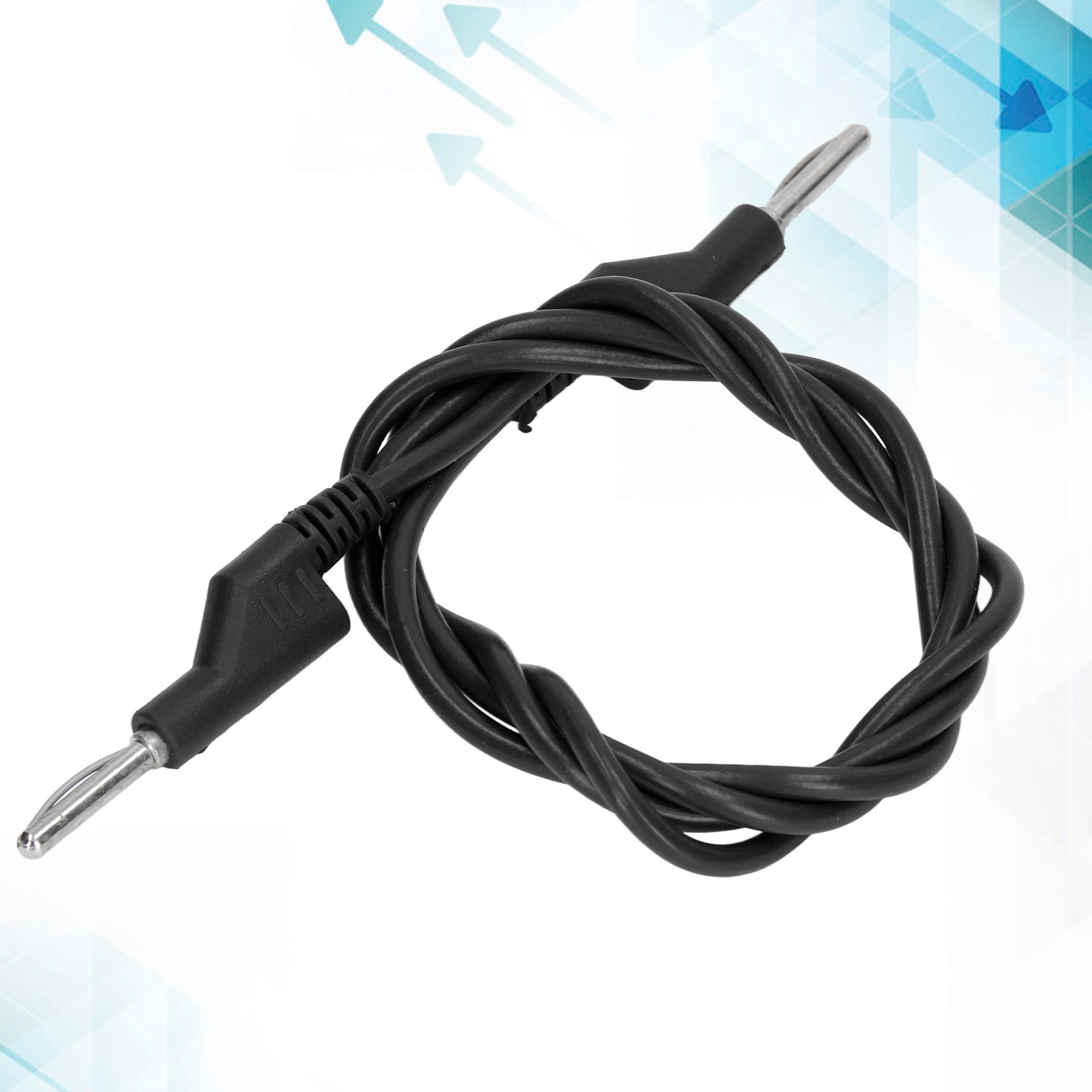 J.70023 Stapelbare Messleitung Mit 4-mm-bananensteckern (stecker-stecker), Pistolen- Und Federtyp, Hochspannung, Schwarz