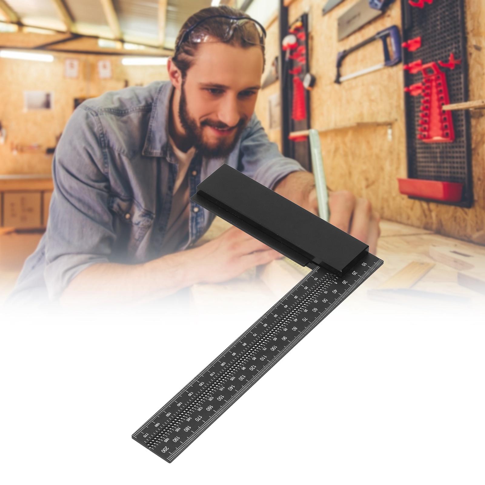 Multifunktionales Markierungslineal Für Die Holzbearbeitung, T-lineal Aus Aluminiumlegierung, L-förmiges Lochlineal, Werkzeuge Für Die Holzbearbeitung